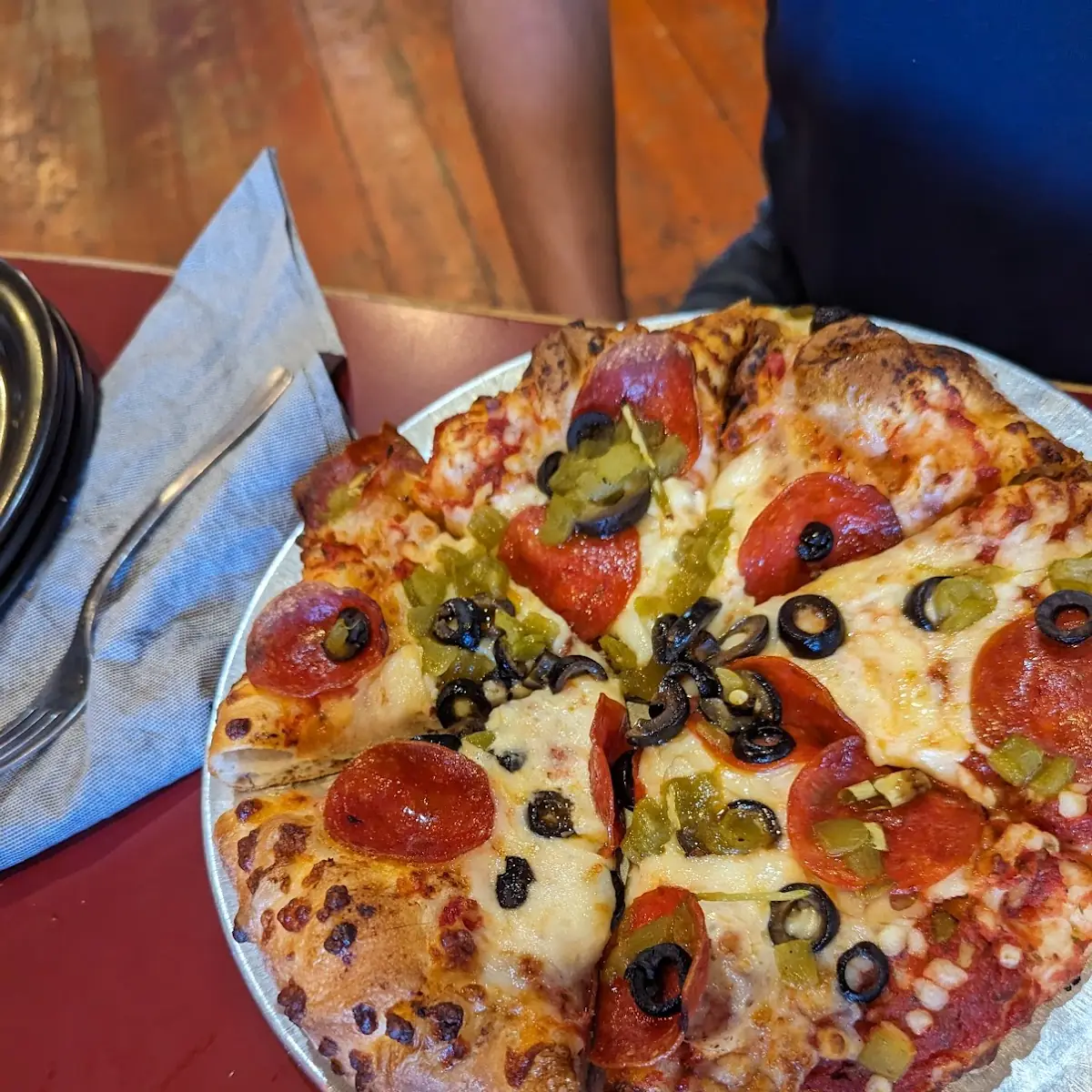 Pepperoni Black Olive and Green Chiles