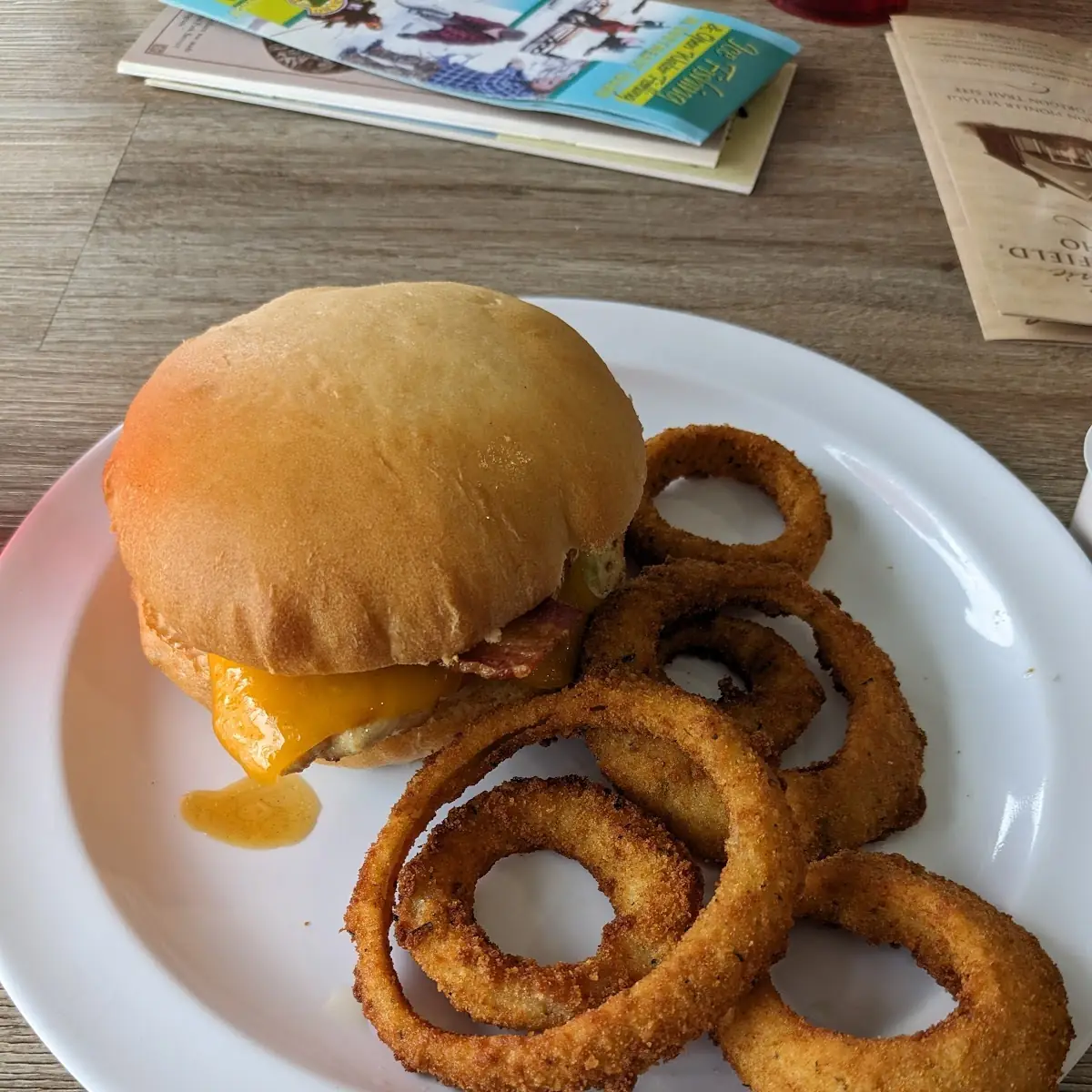 Chicken Club and Onion Rings