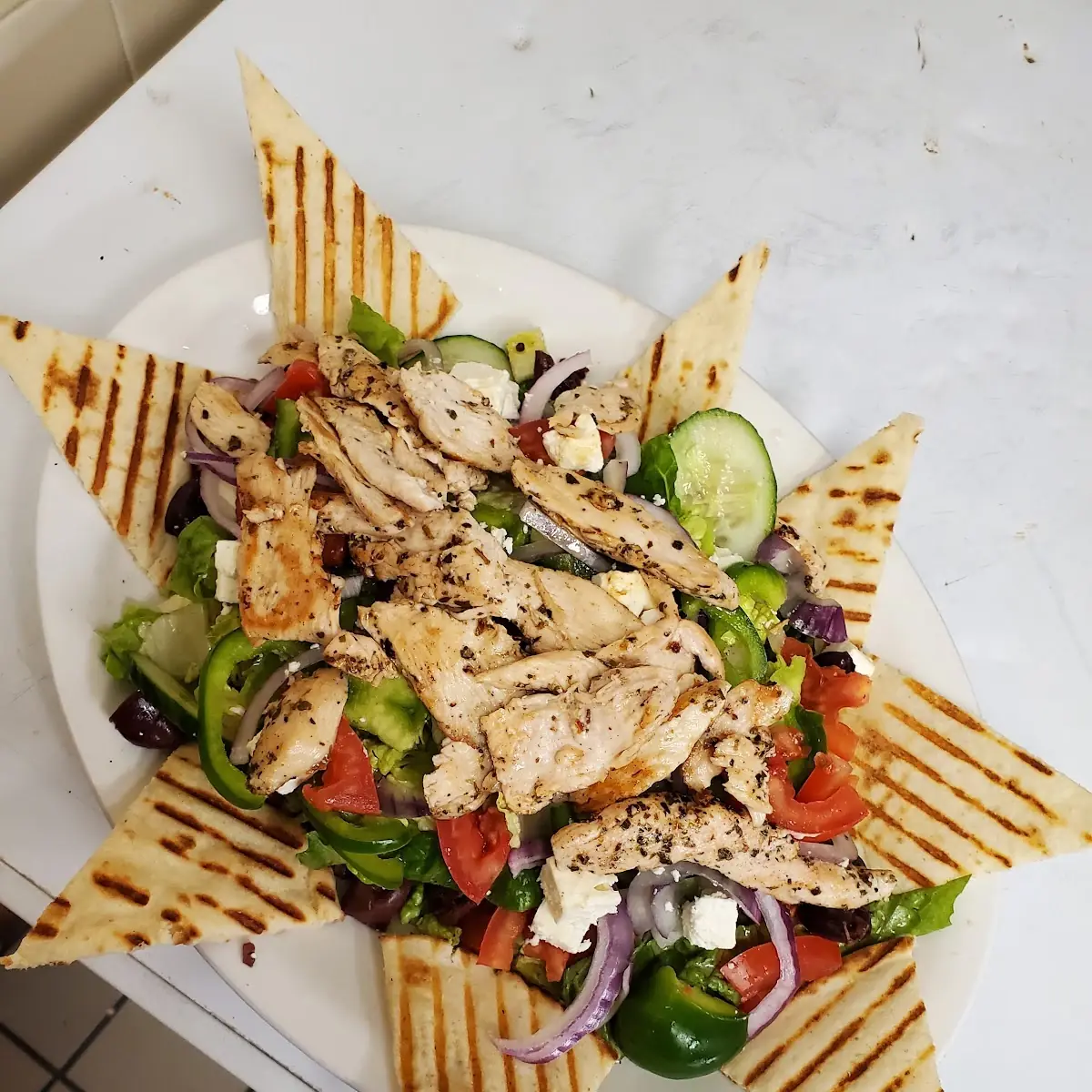 Greek Chicken Salad Wrap