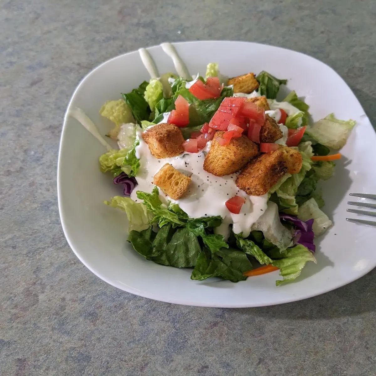 Dinner Salad with Ranch Dressing