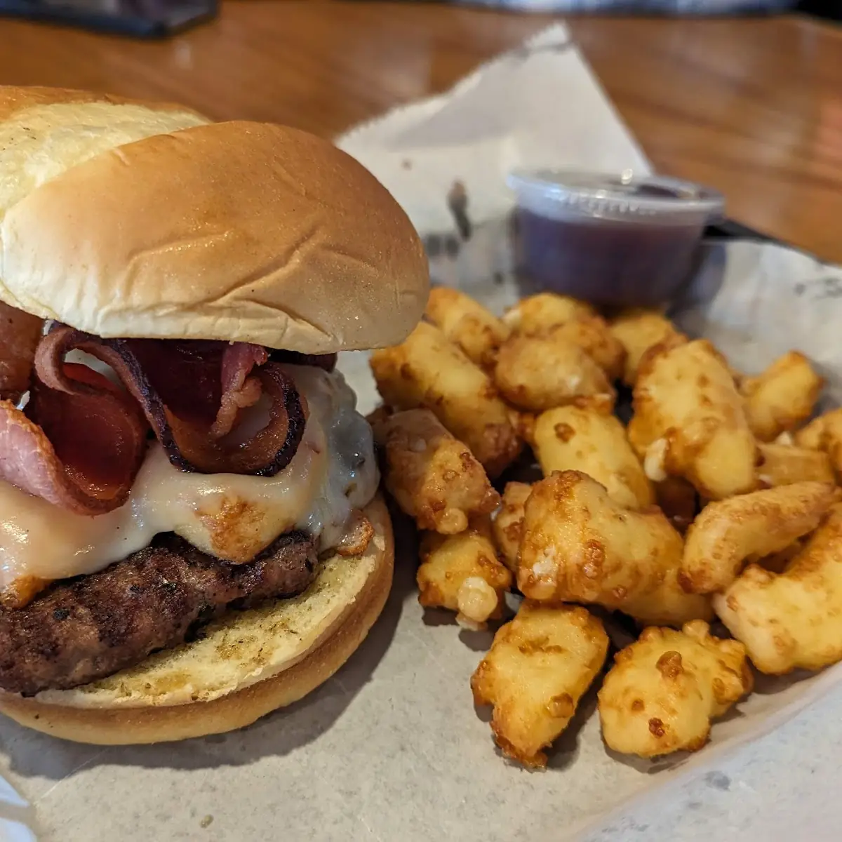 Bacon Cheese Curd Burger