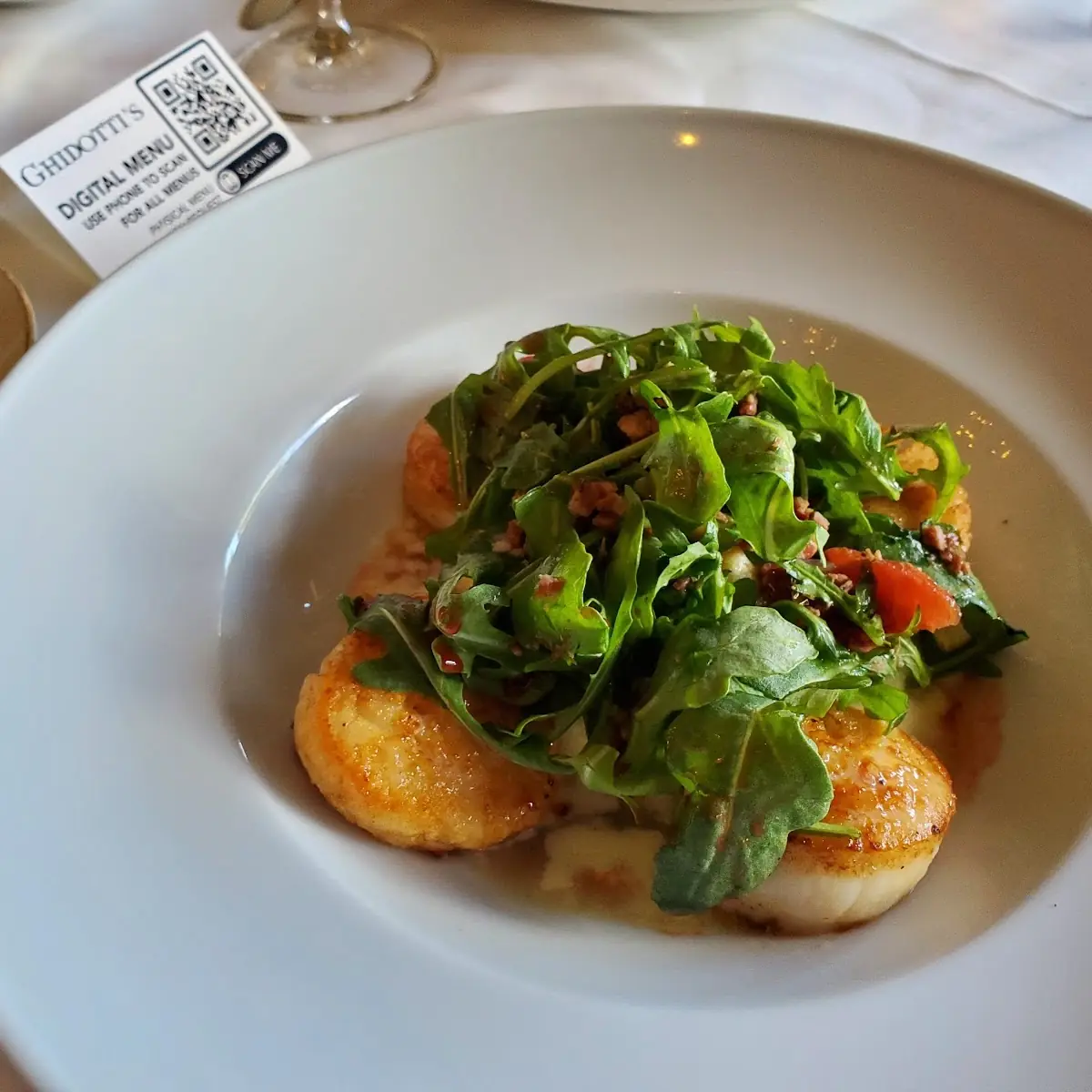 Seared Scallops on Palentta