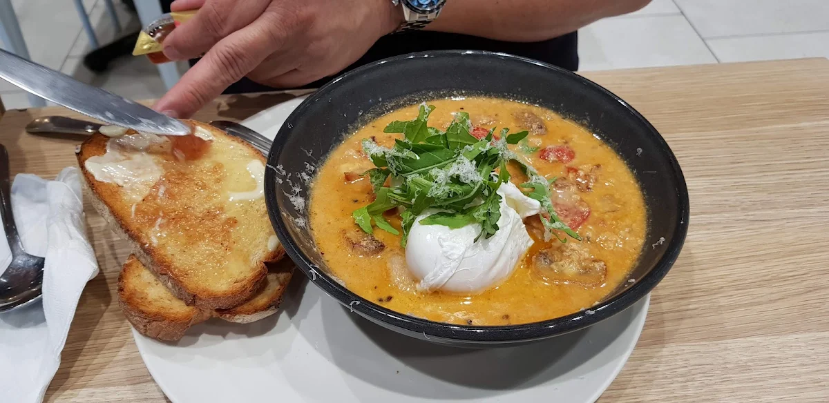 Eggs in Hell, CAFFE CHERRY BEANS Chermside