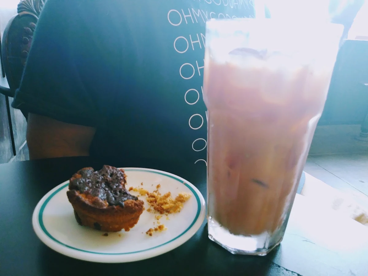 Strawberry White Chocolate Cold Brew Chocolate Muffin