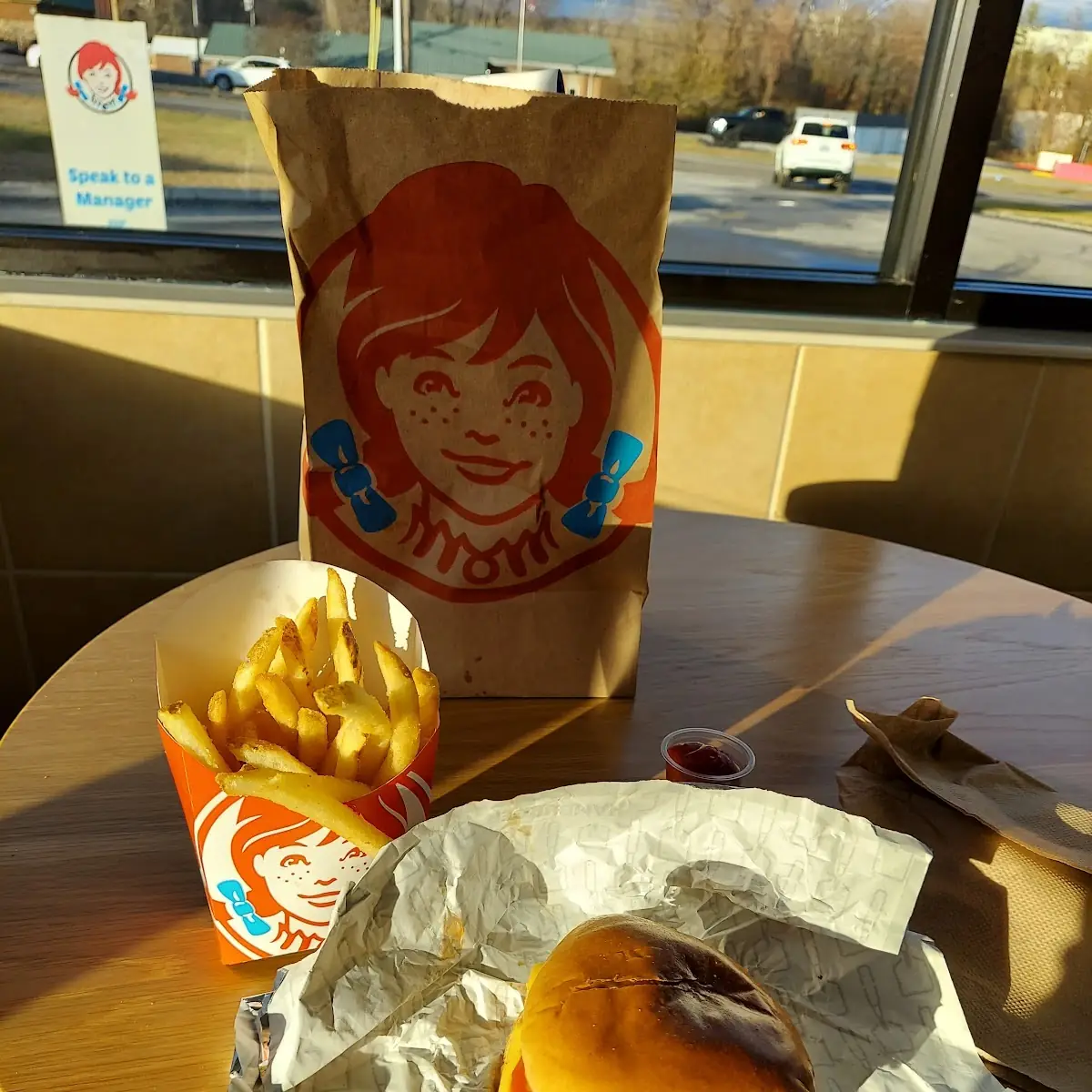 Single Burger and Fries