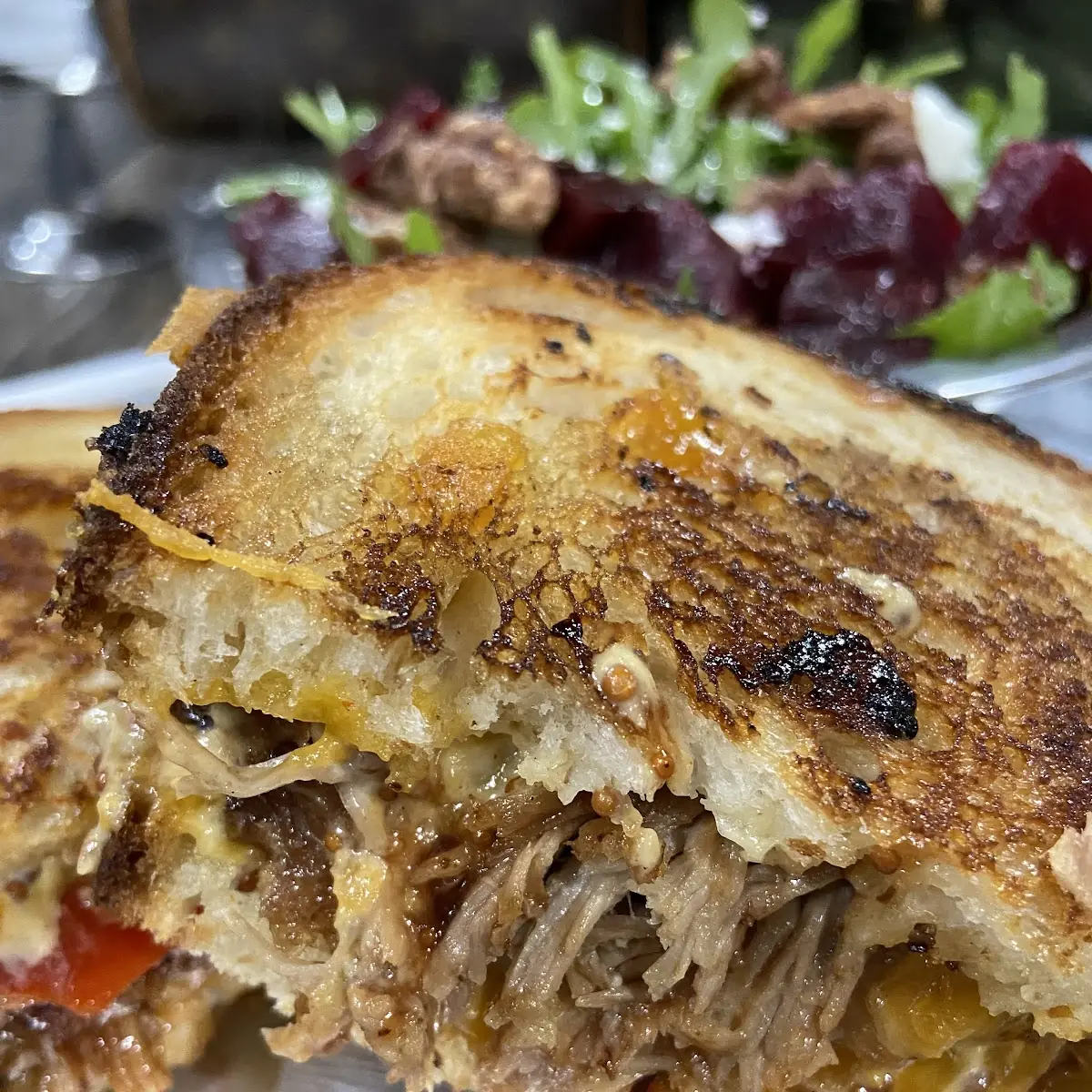 Pulled Pork Grilled Cheese