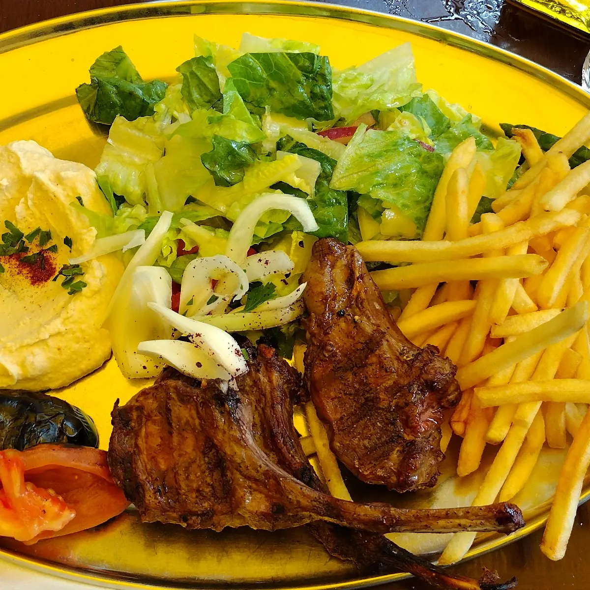 Lamb Chops Plate with Fries