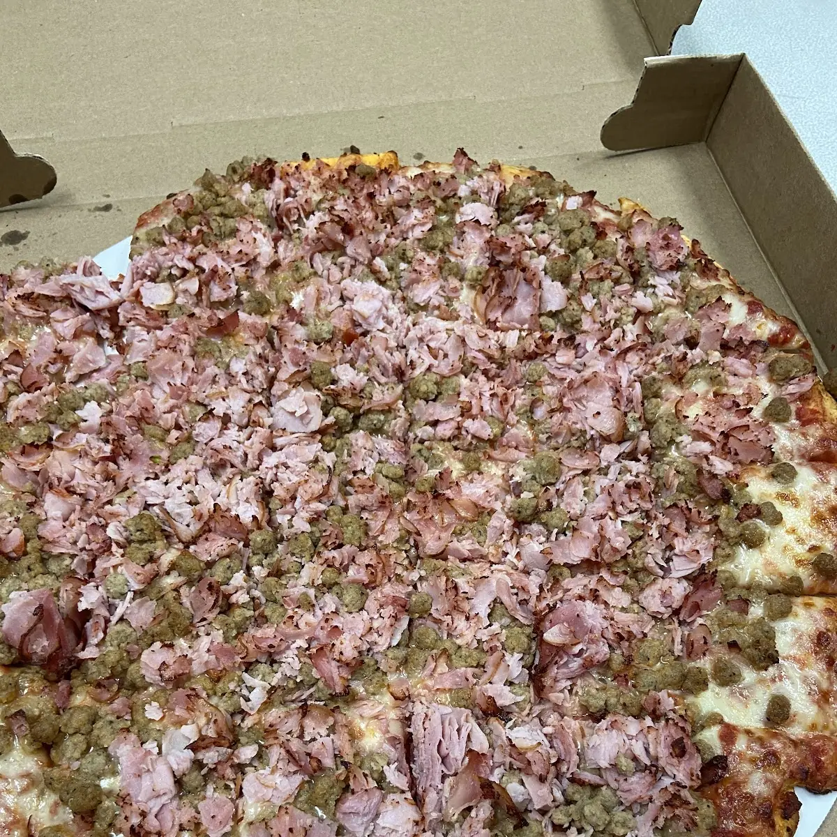 Ham and Sausage Pizza