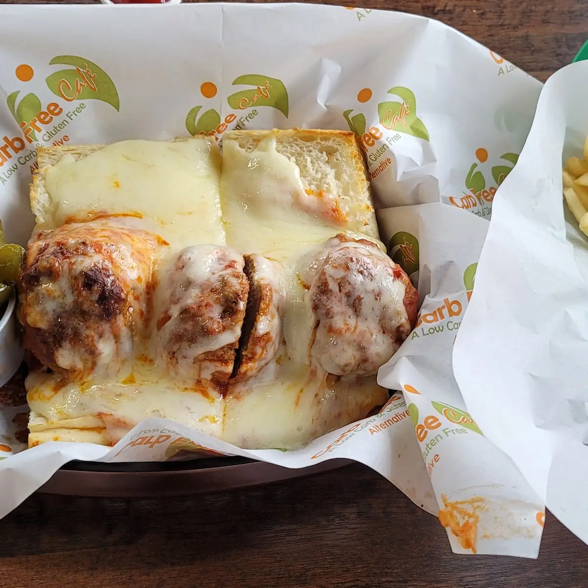 Meatball Sandwich with Mozzarella Cheese