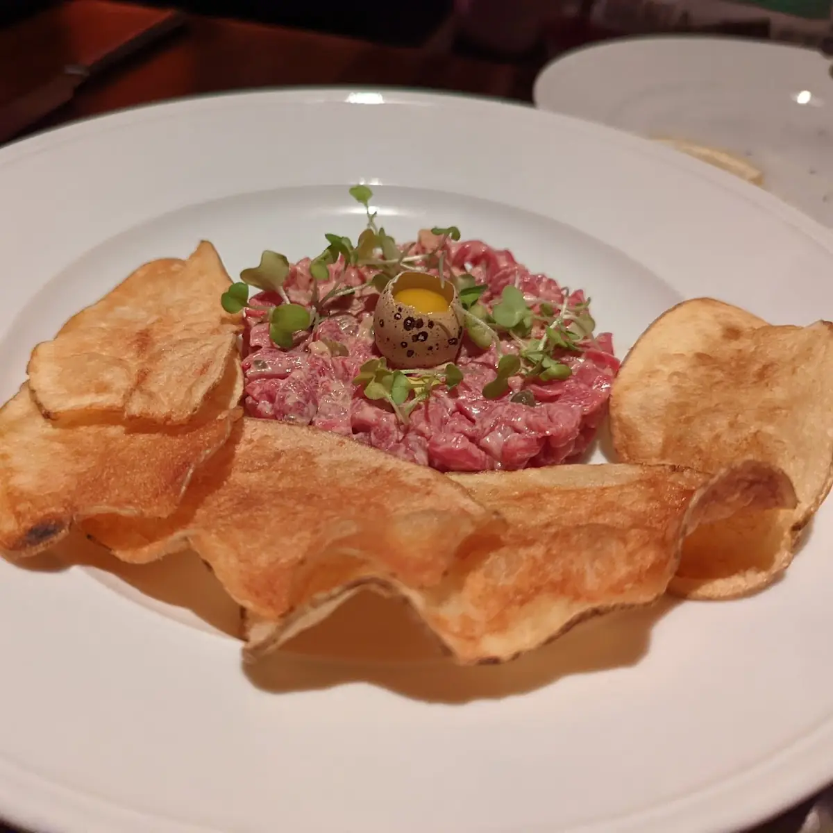 Beef Tartare with Potato Chips