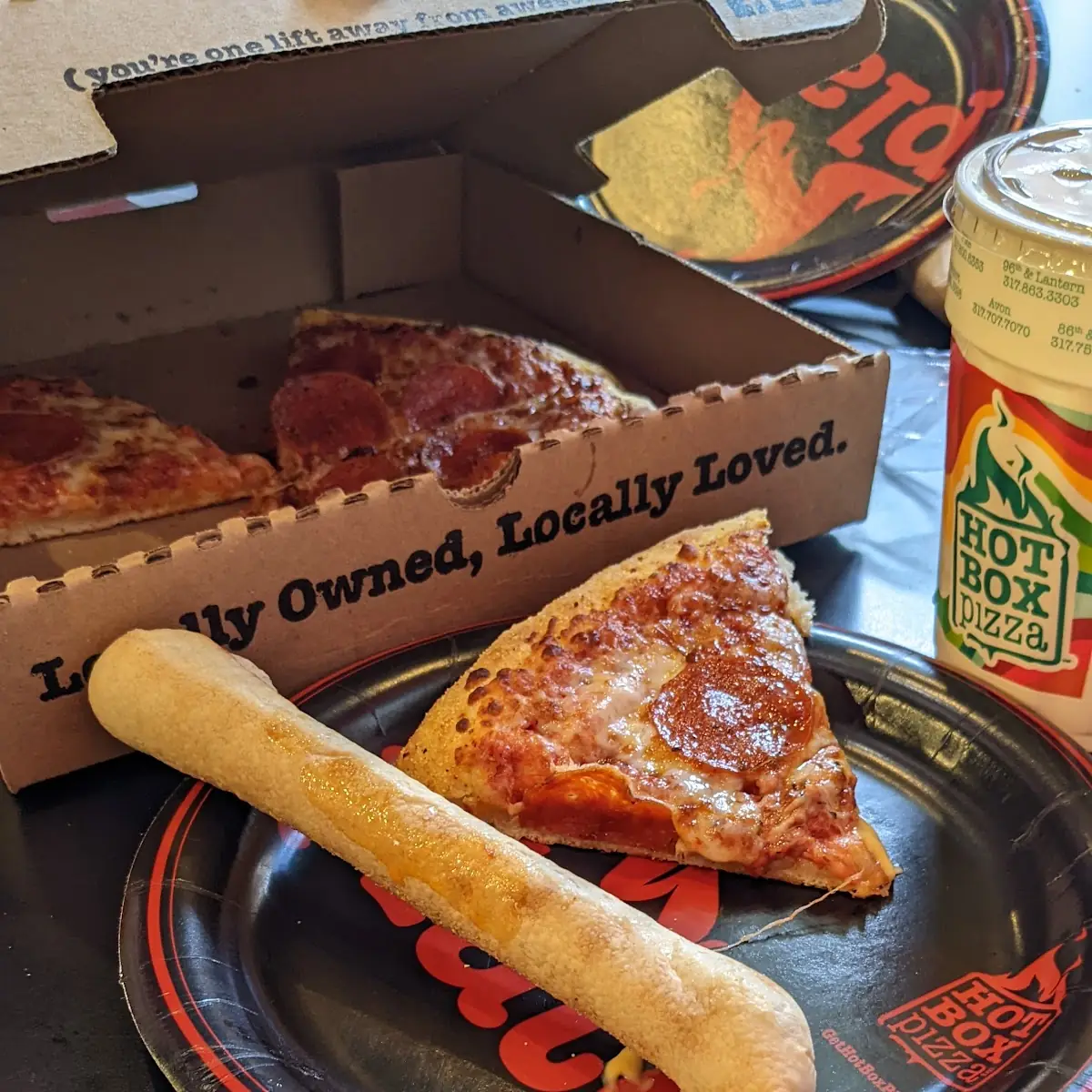 Pepperoni Pizza and Bread Sticks