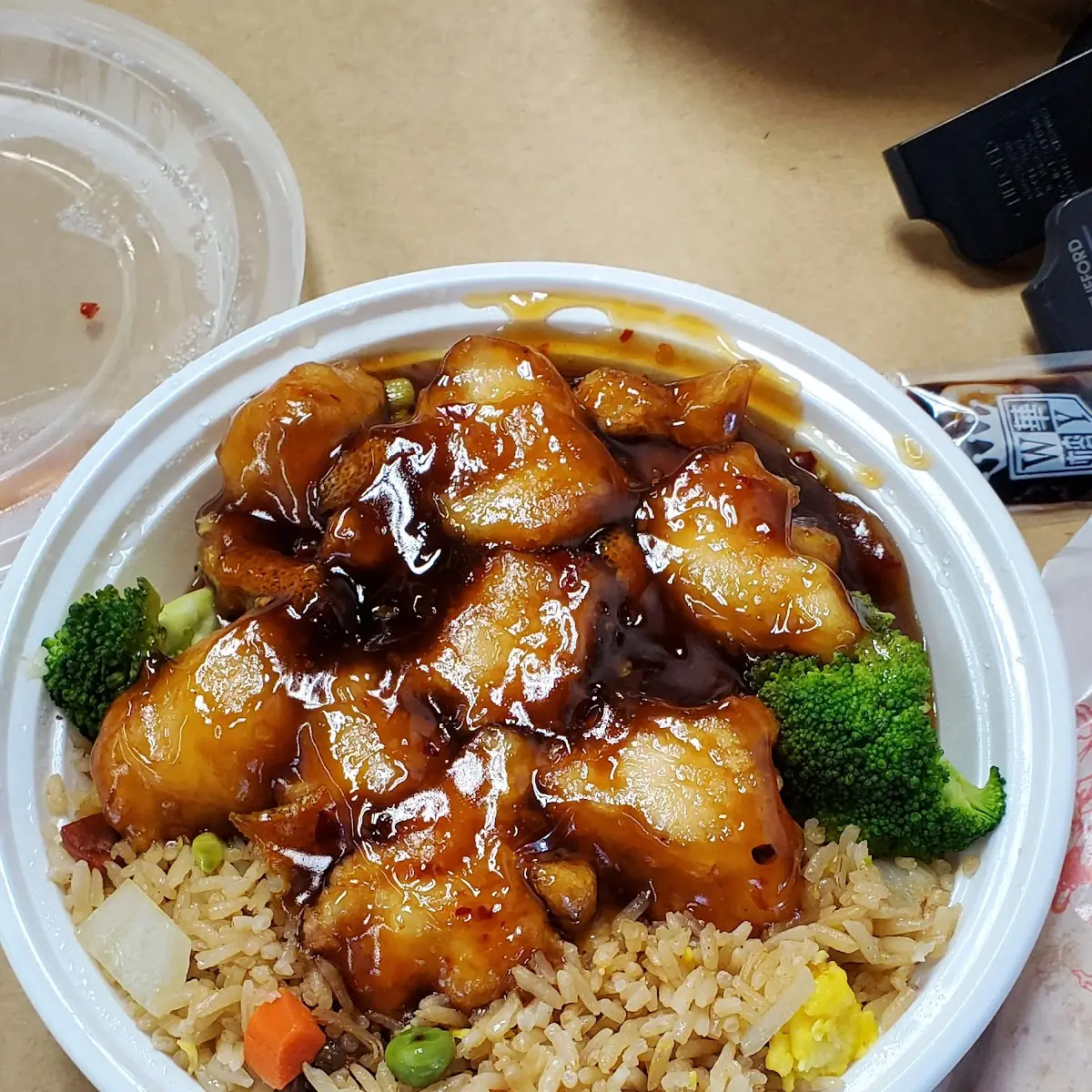 Orange Chicken with Pork Fried Rice
