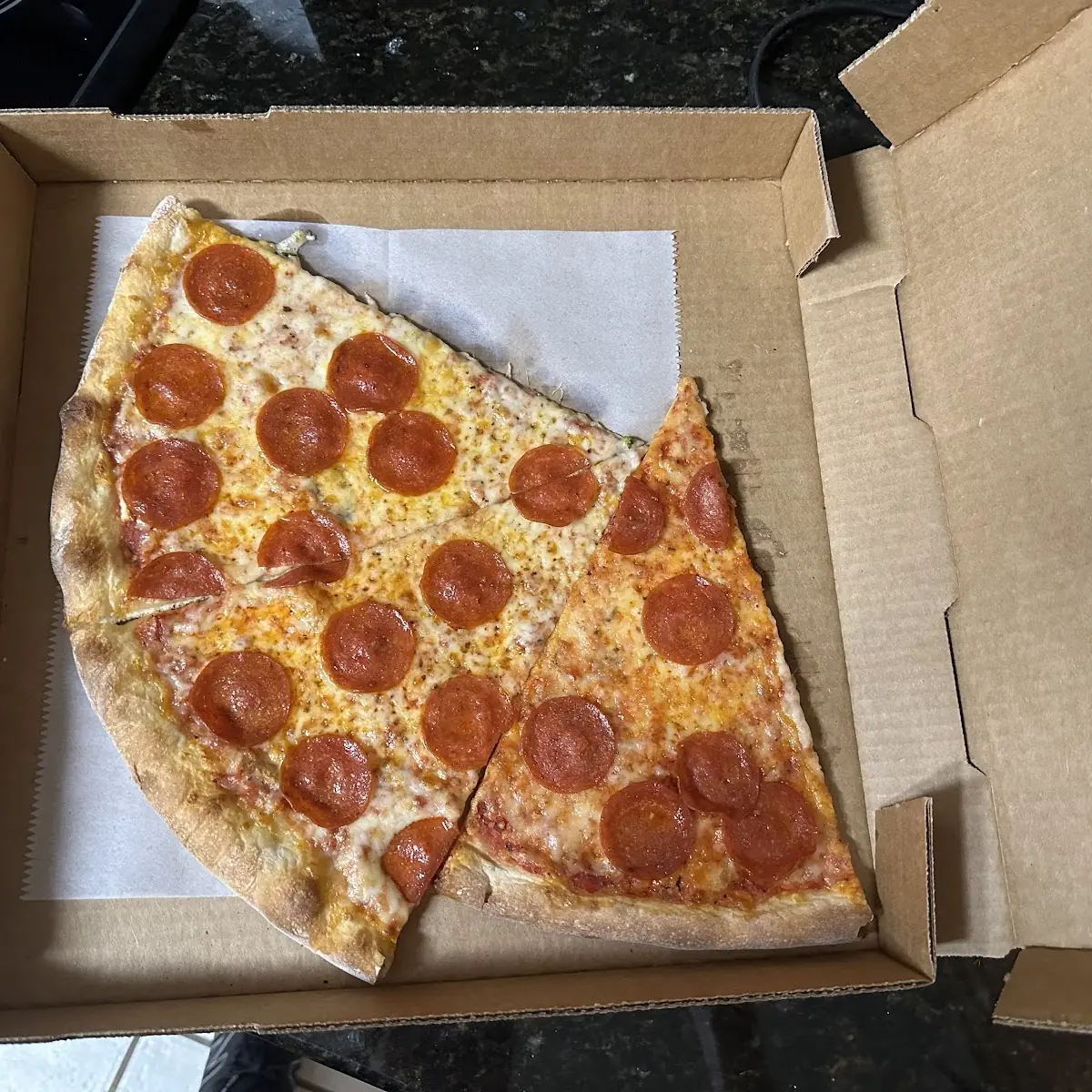 Half Cheese Half Pepperoni Pizza