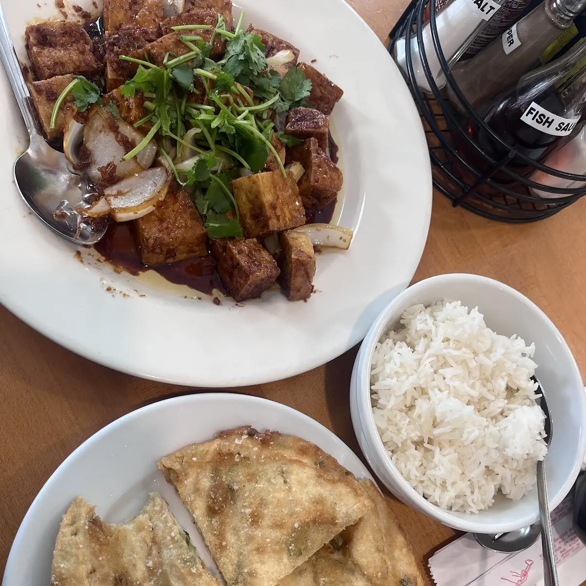 Lemongrass Tofu and Scallion Pancake