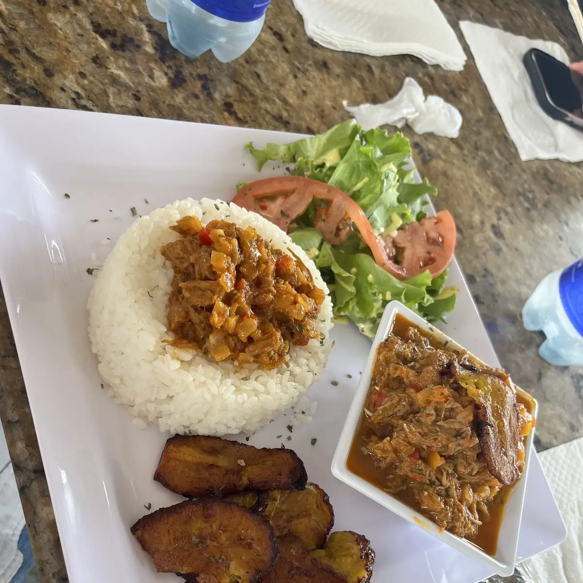 Ropa Vieja Con Arroz Blanco Y Amarillos