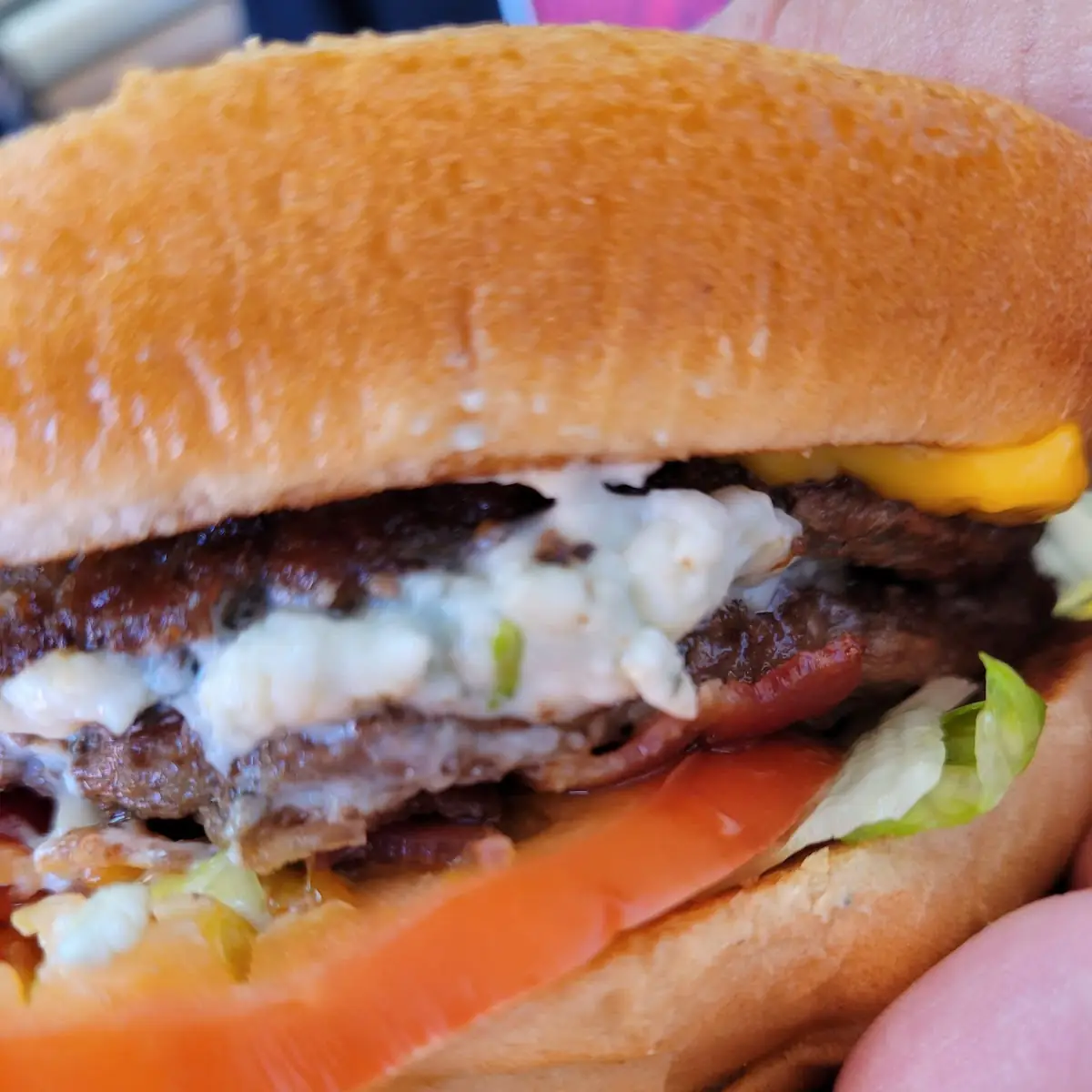 Blue Cheese Bacon Double Cheeseburger