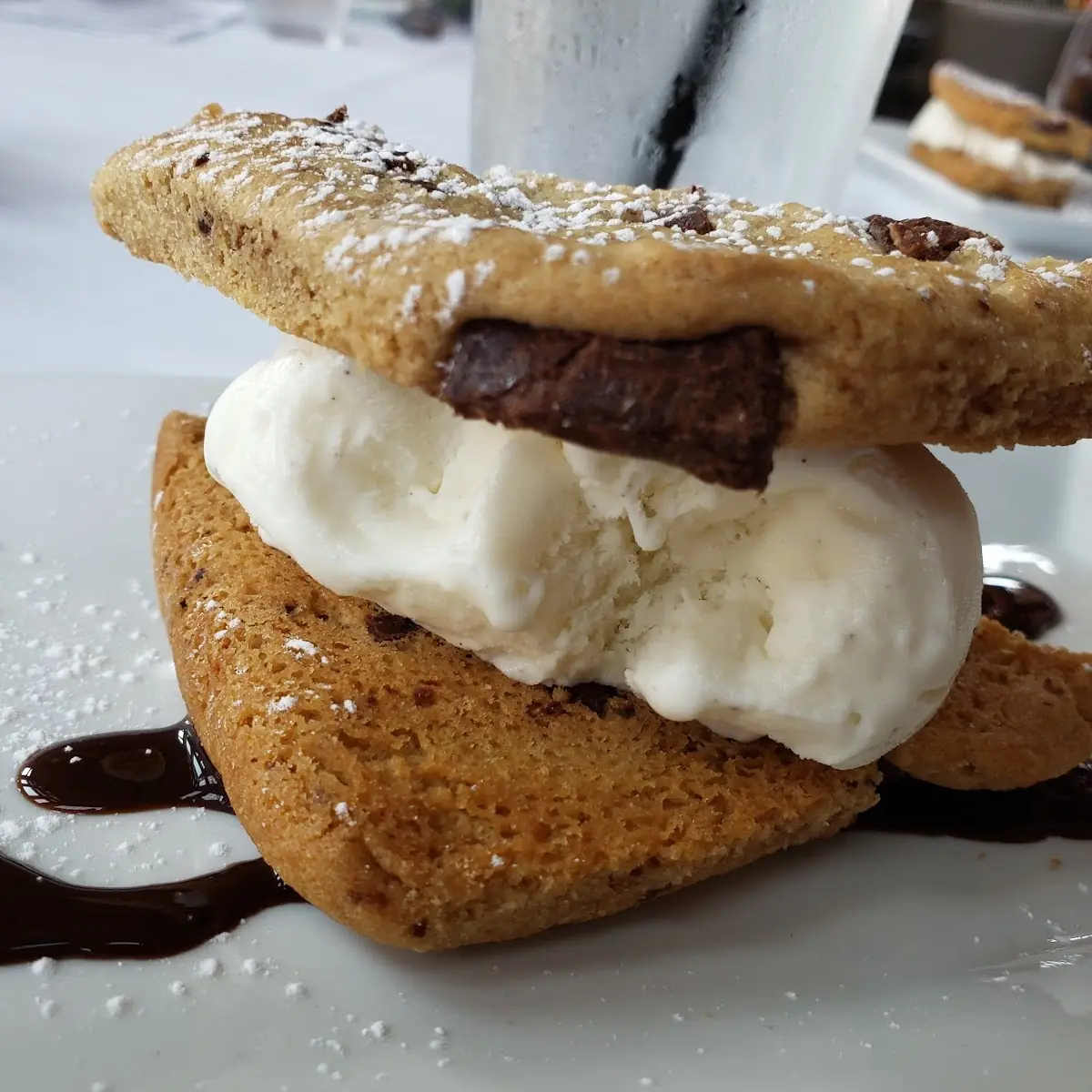 Chocolate Chunk Cookie and Ice Cream Sandwich