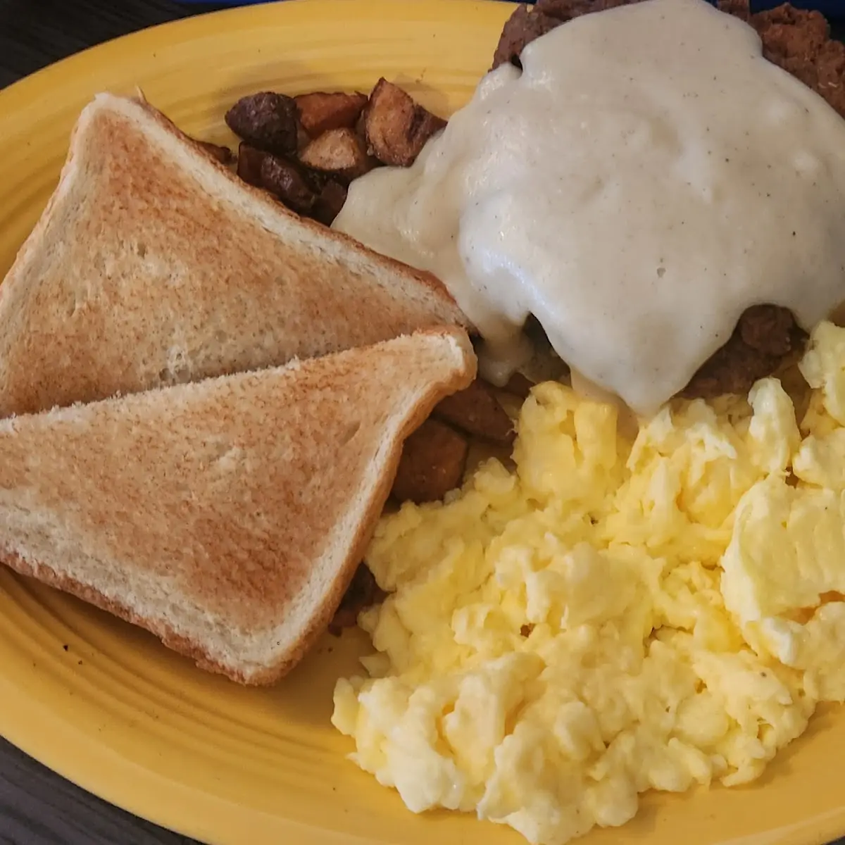 Country Fried Steak and Eggs