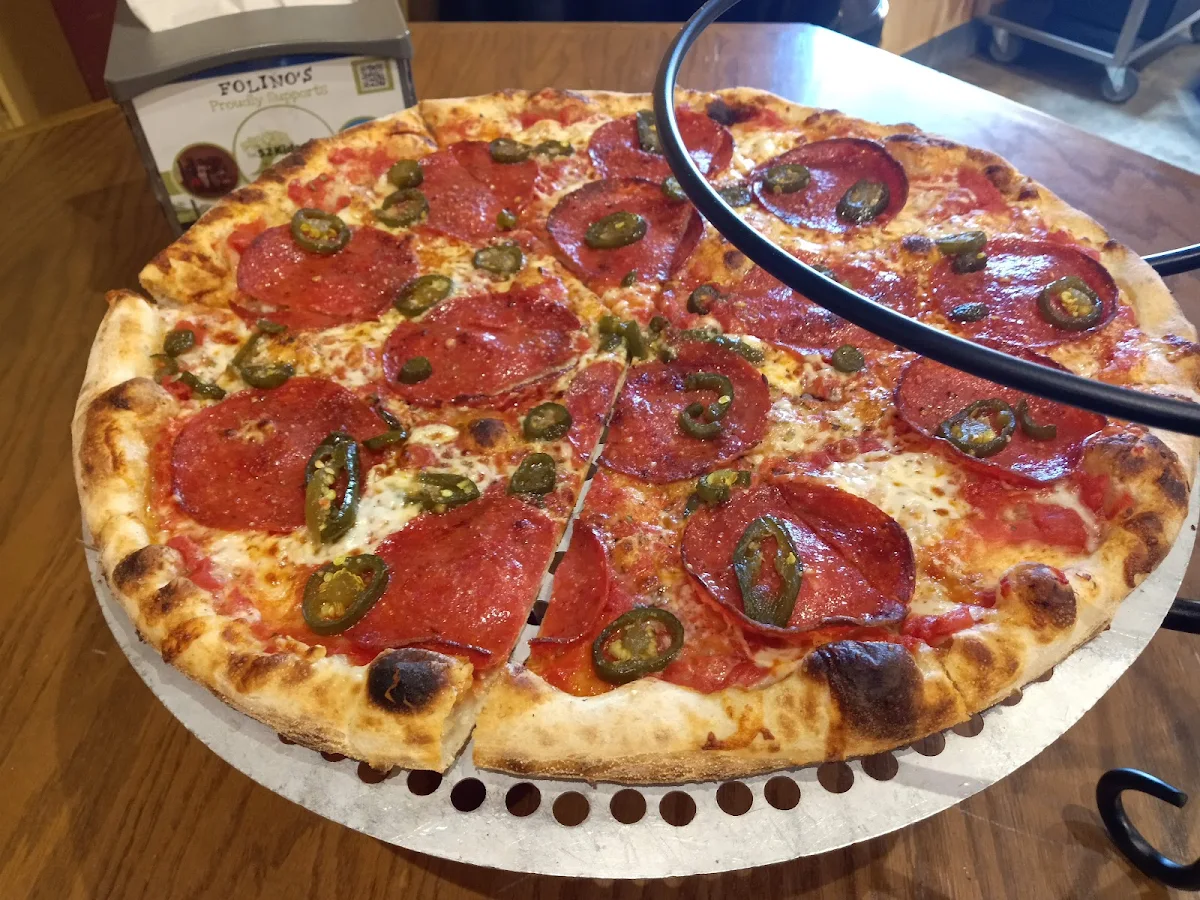 Pepperoni Pizza with Candied Jalapeños