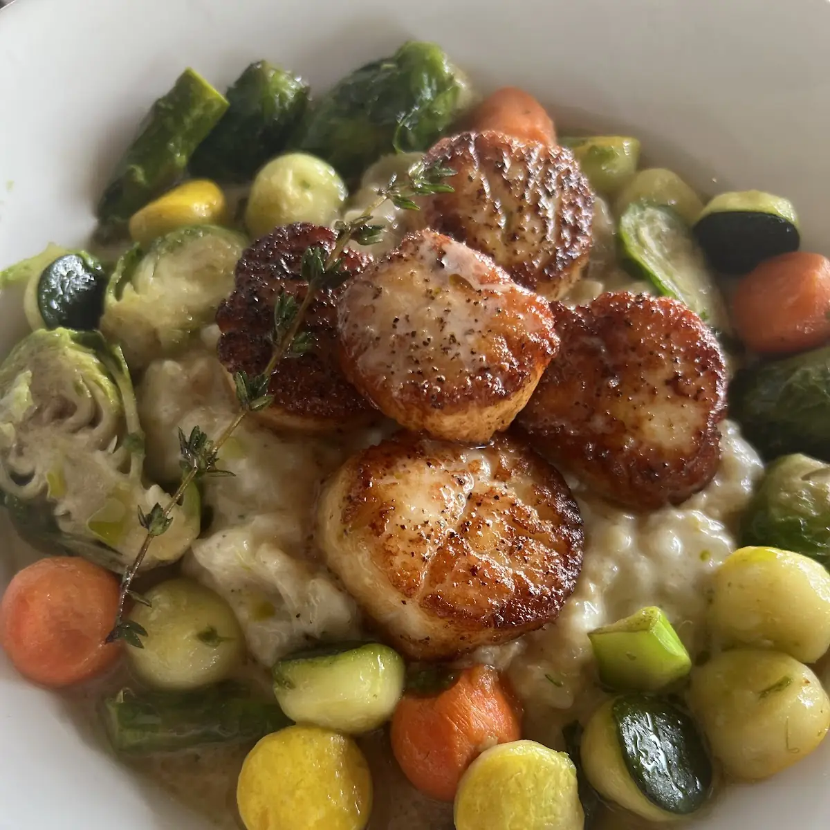 Scallops with Mixed Vegetables