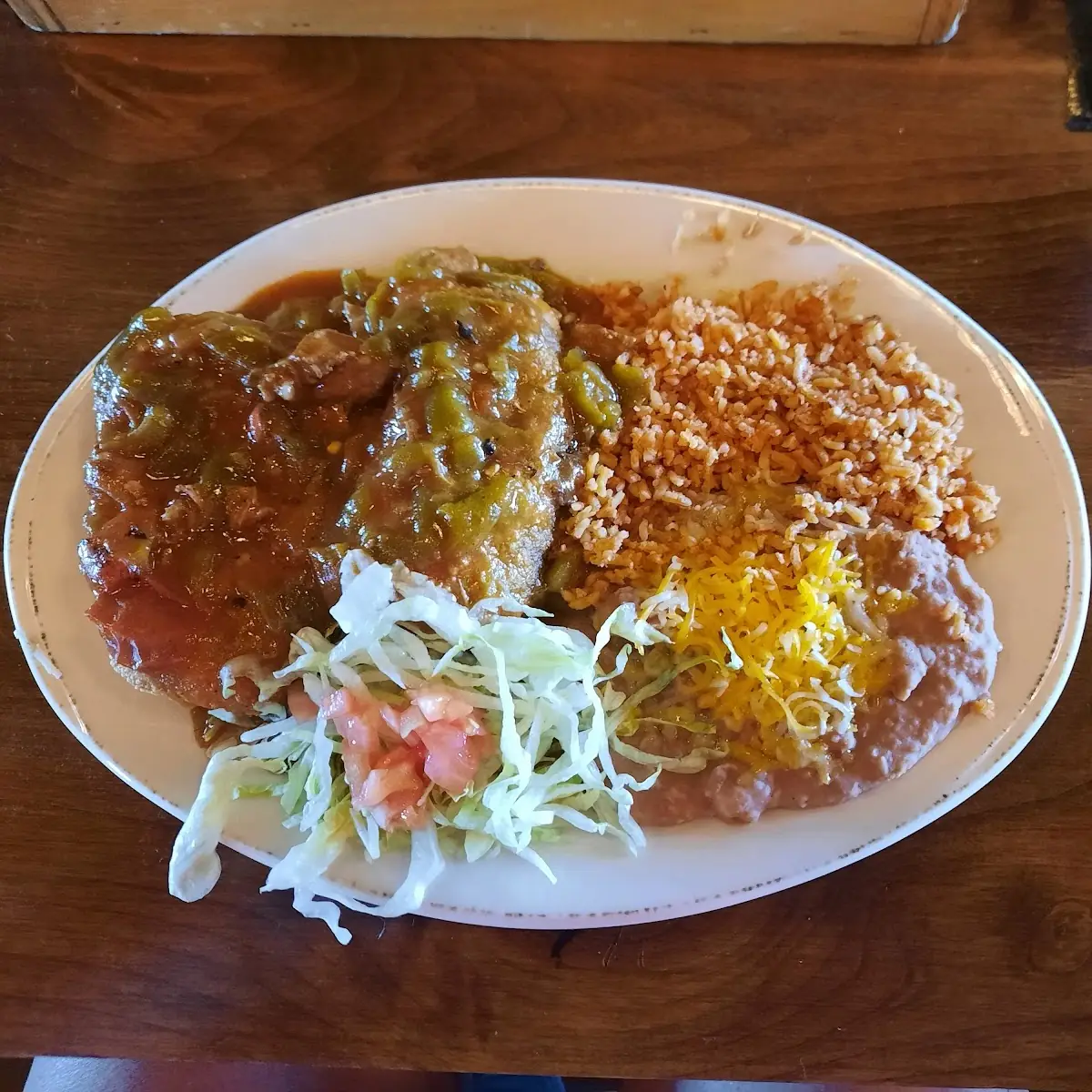 Cheese Enchiladas Rice and Beans