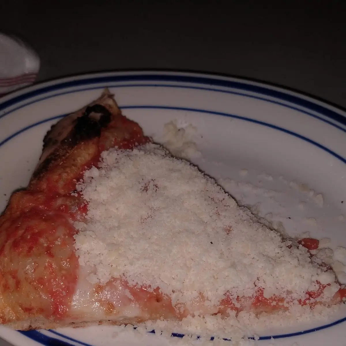 Cheese Pizza Slice with Parmesan Cheese