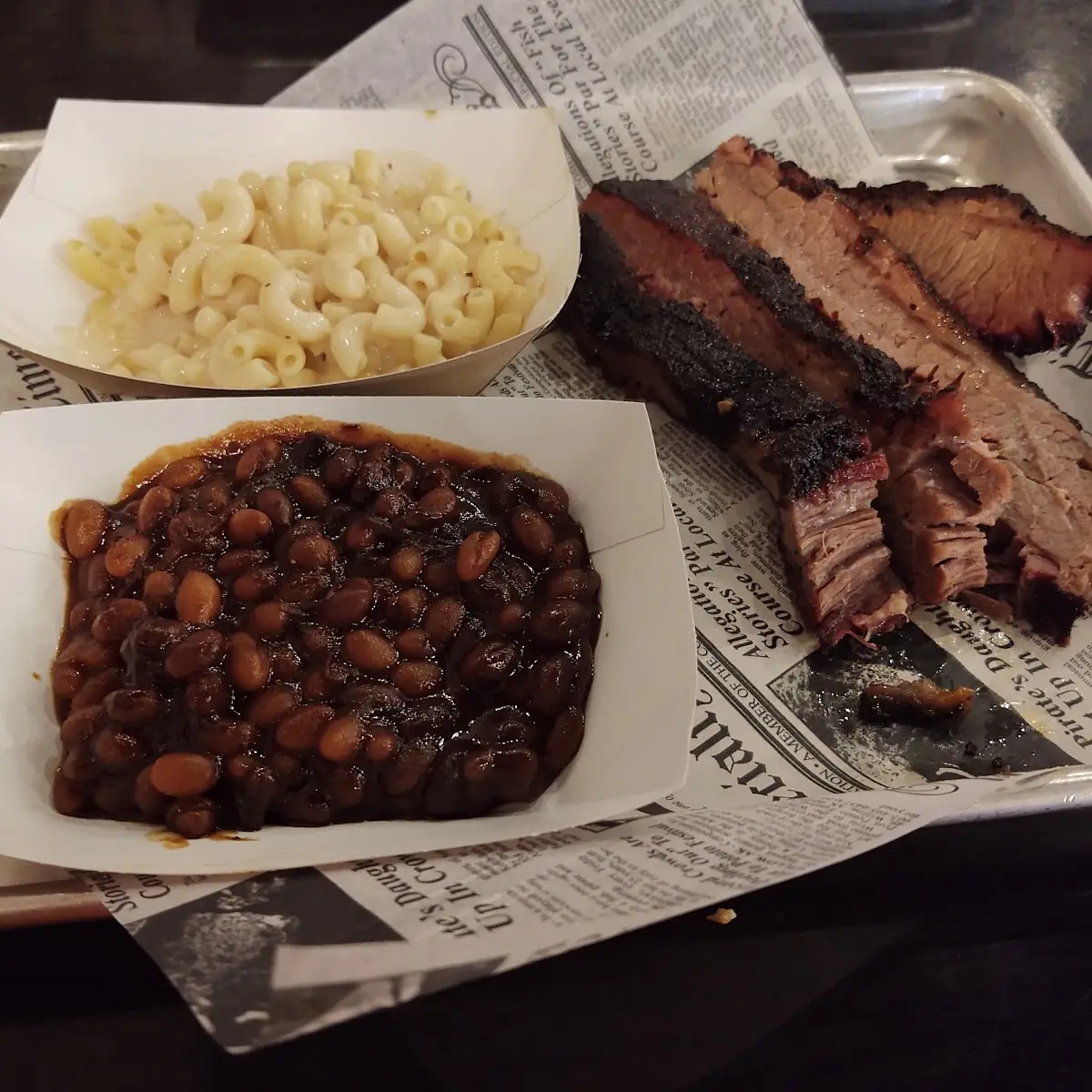 1 3 Pound Brisket Plate with 2 Sides