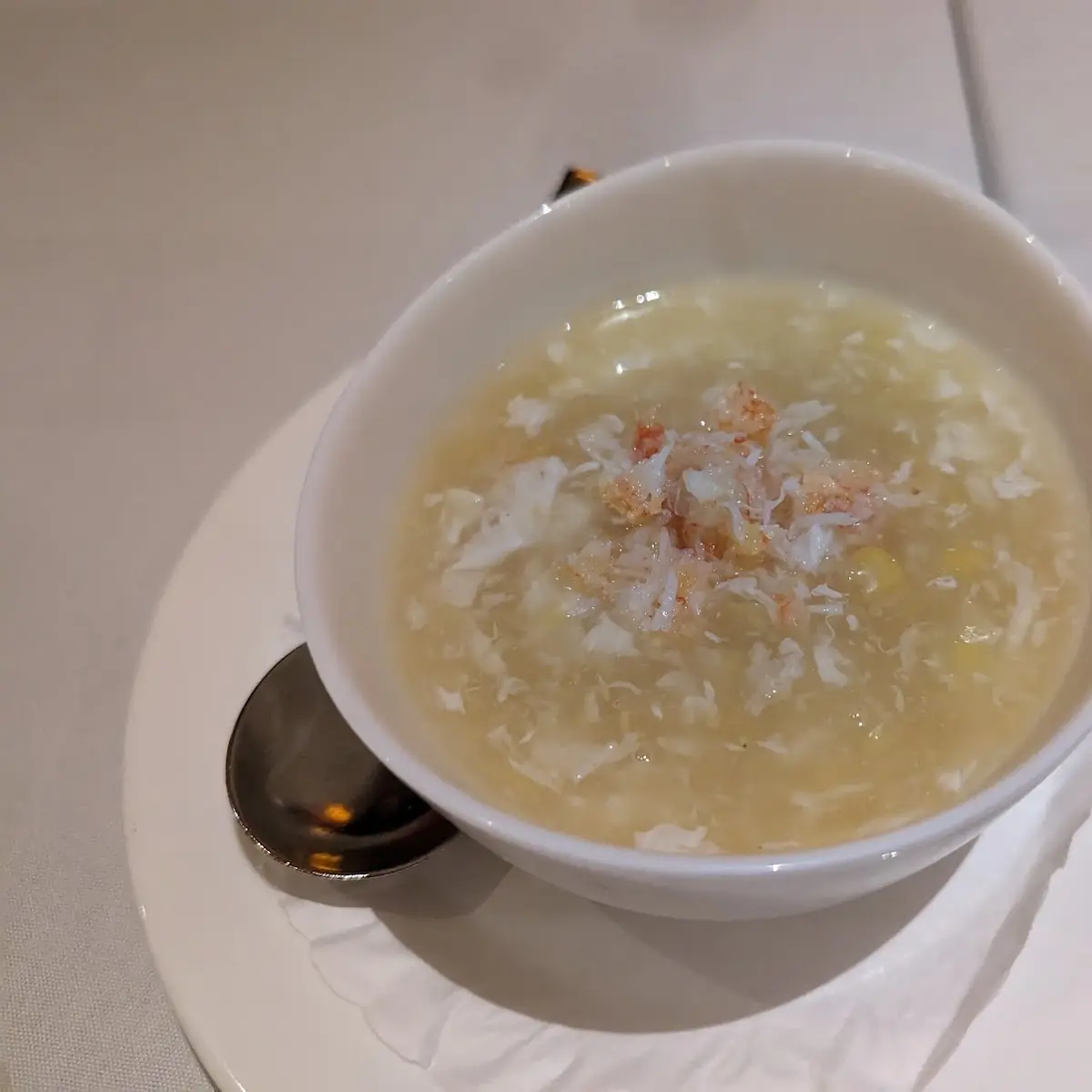 Snow Crab and Sweet Corn Soup