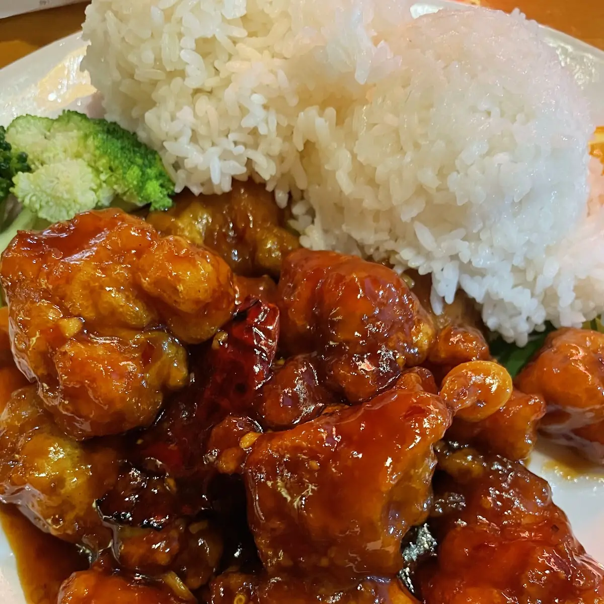 Orange Chicken with White Rice