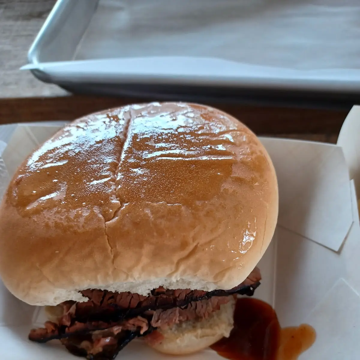 Sliced Brisket Sandwich