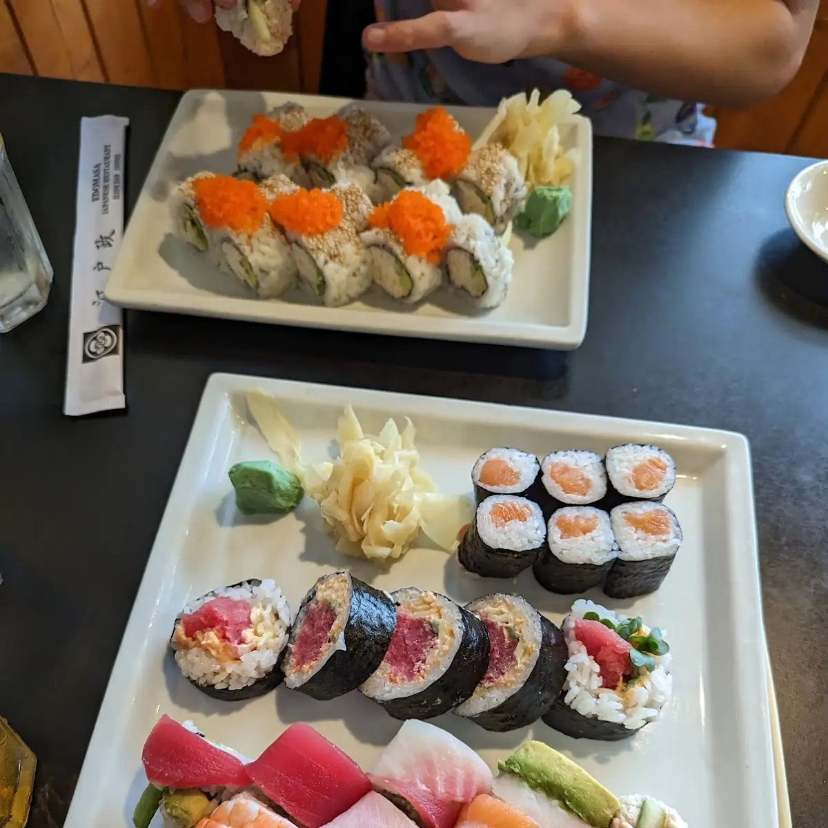 Rainbow Roll and Spicy Tuna Roll