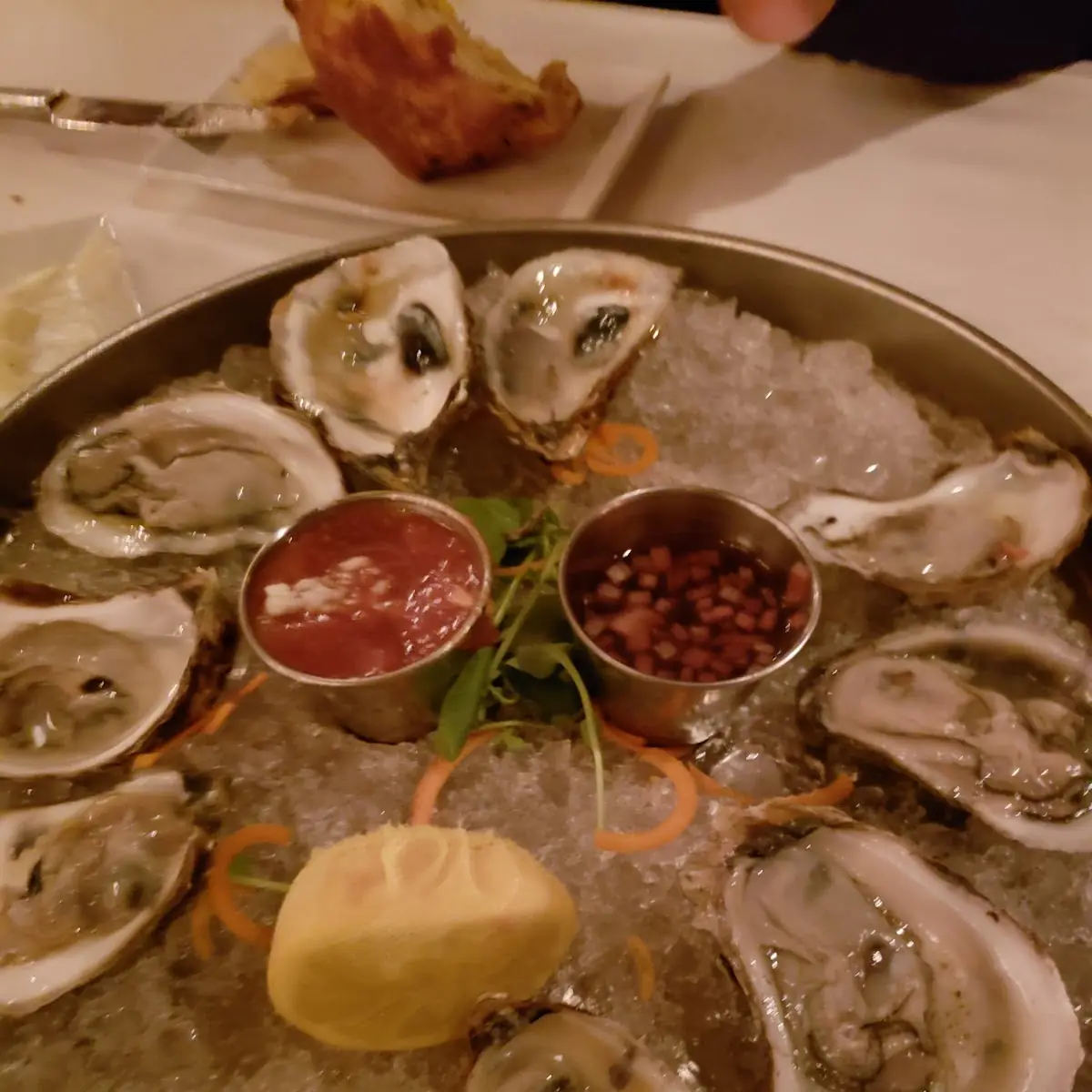 Fresh Oysters on Crushed Ice