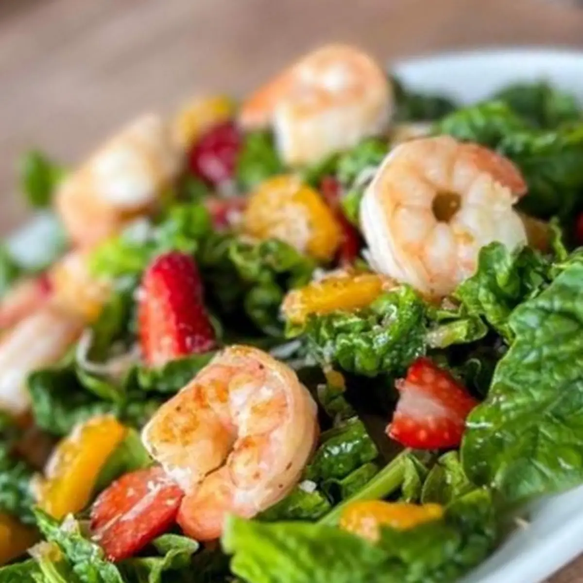 Strawberry Shrimp Spinach Salad