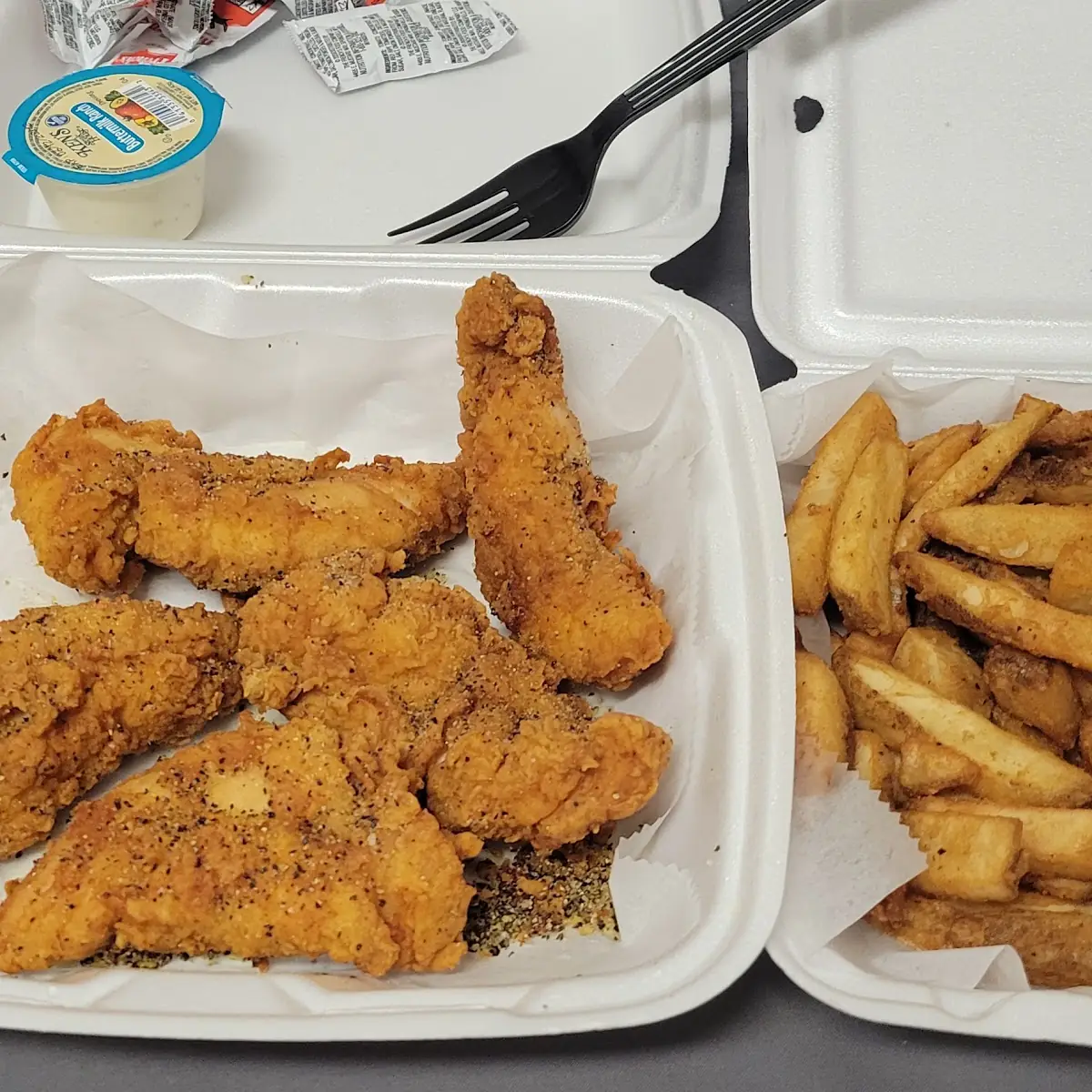 4 Fried Chicken Pieces w Bees