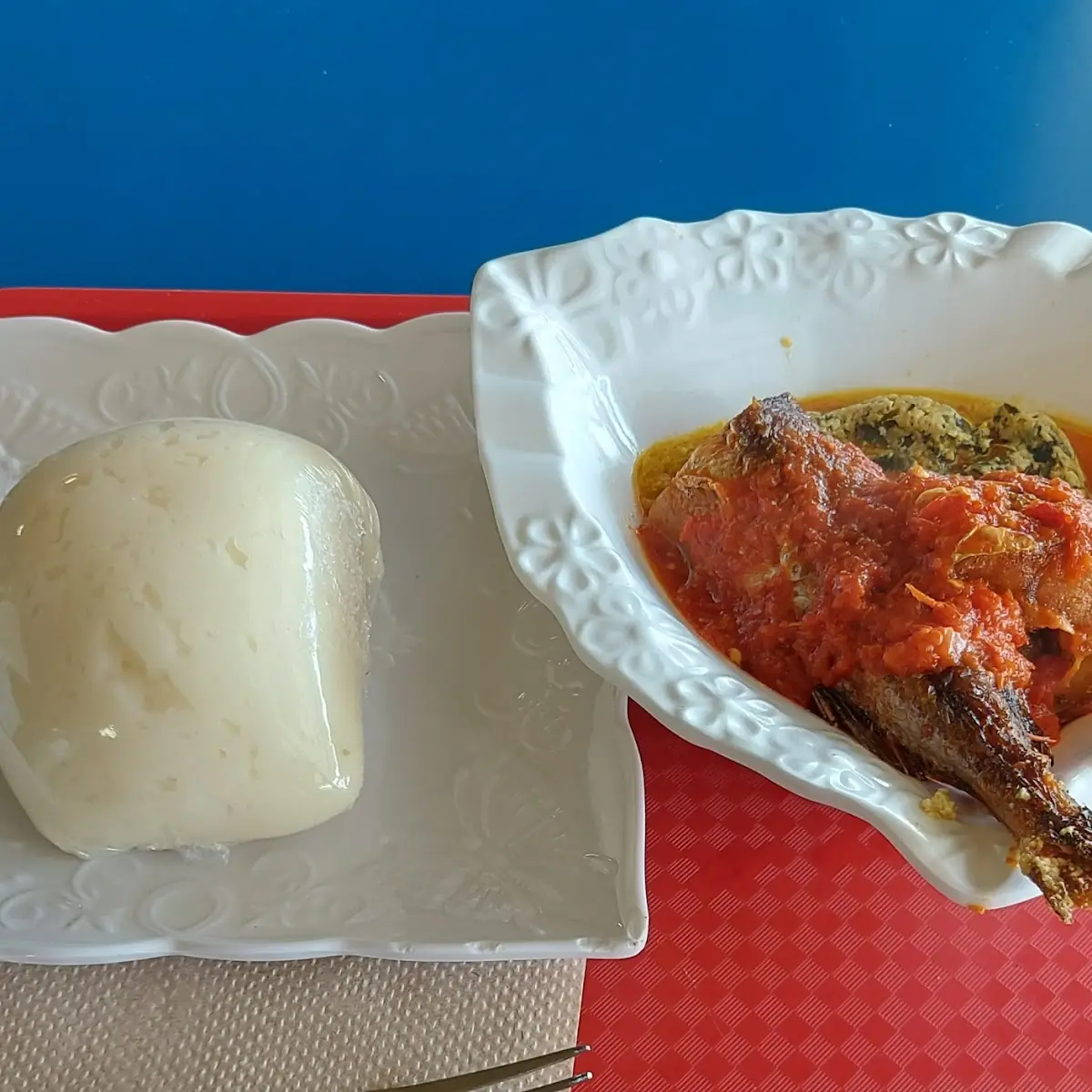 Pounded Yam with Okro
