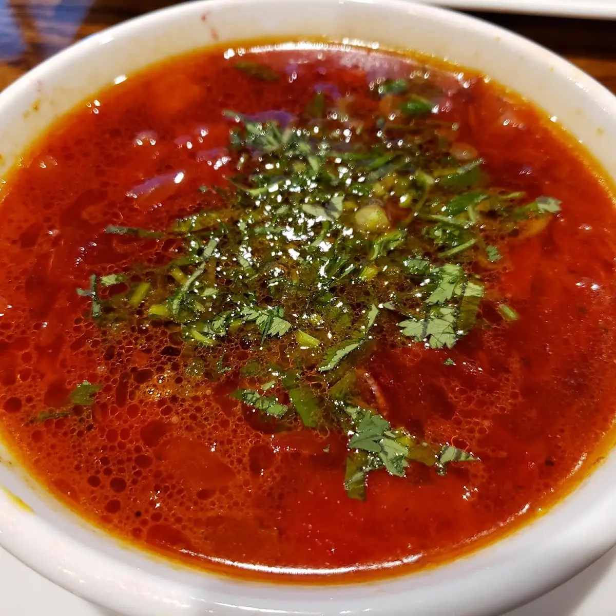 Beet Borsch with Sour Cream