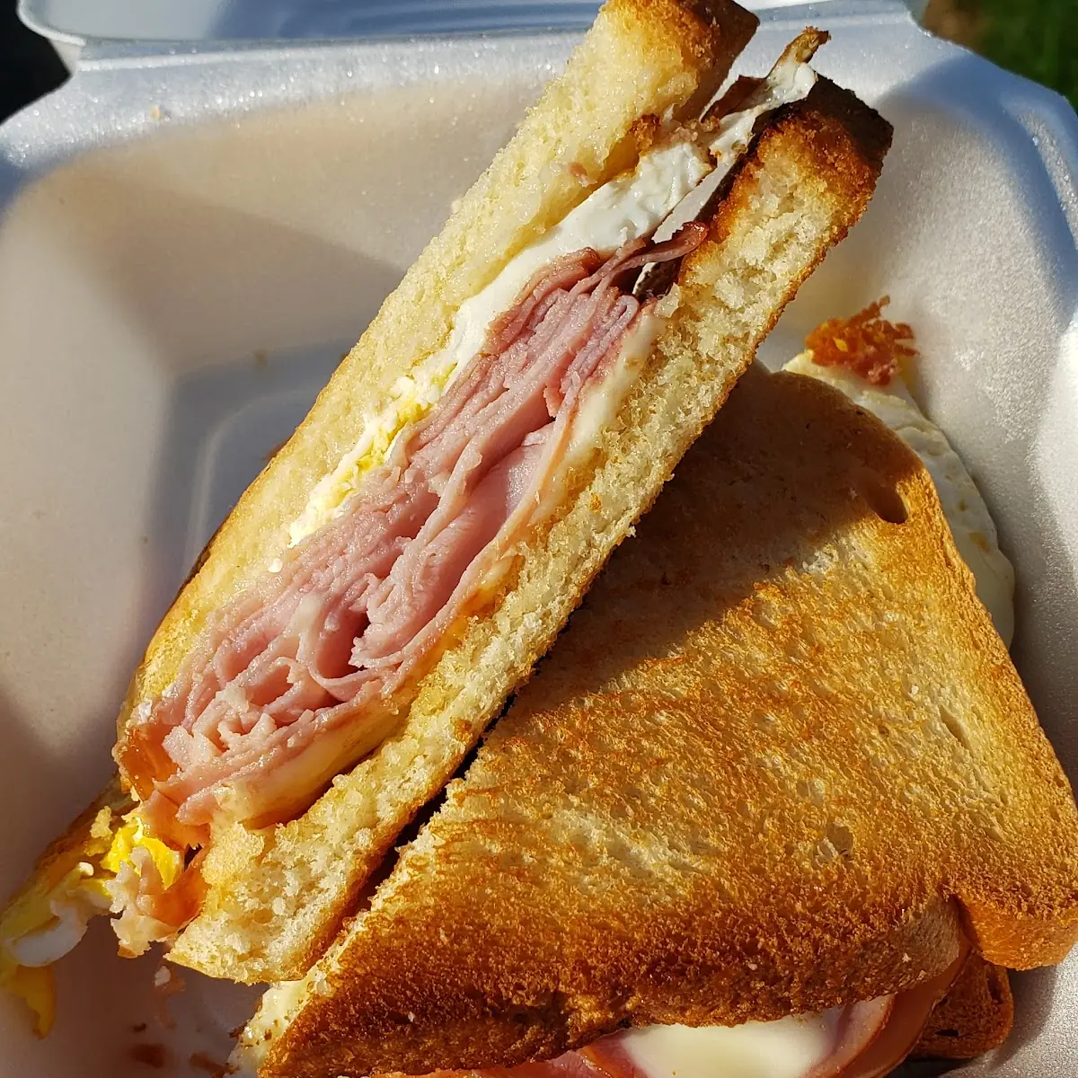 Ham and Cheese Breakfast Sandwich