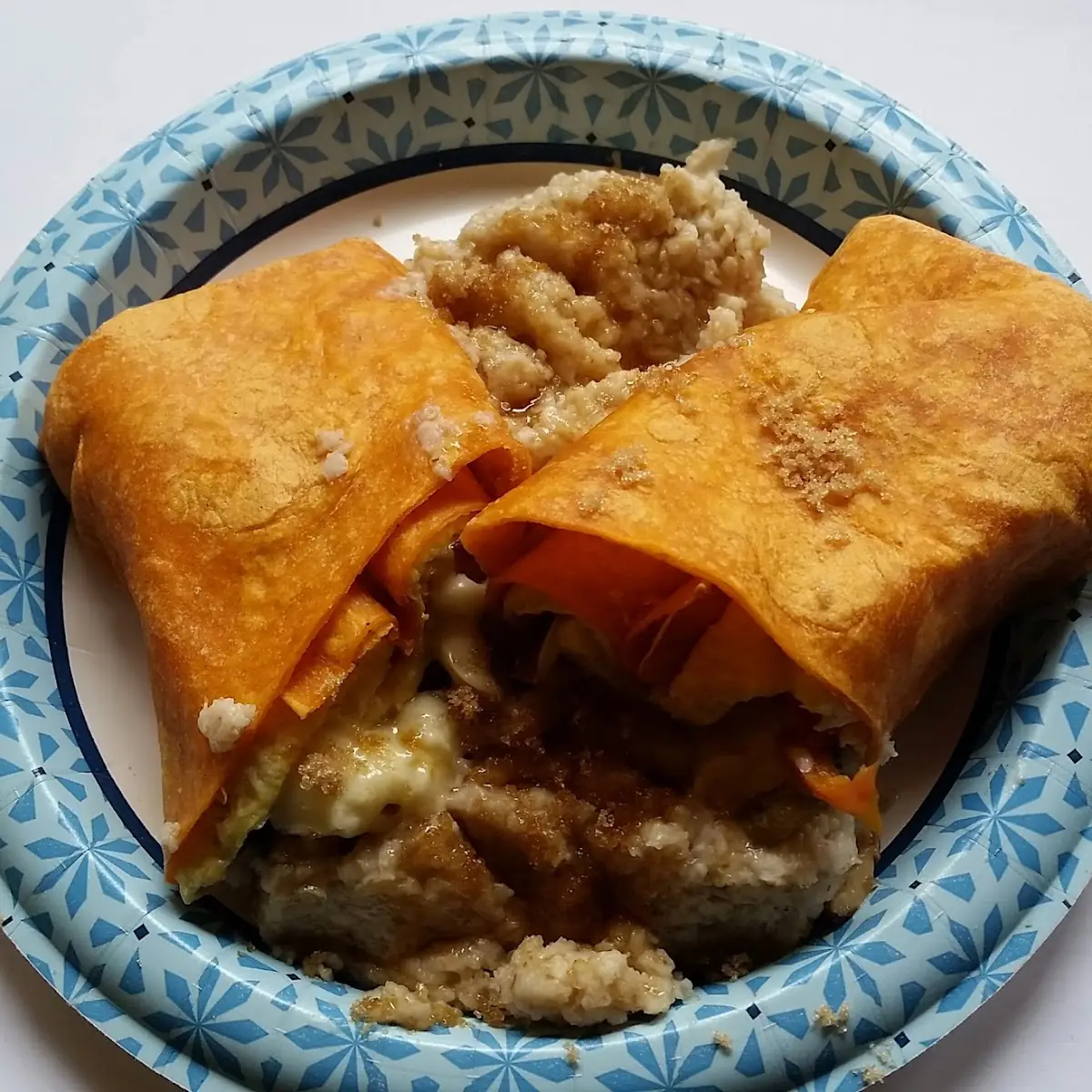 Veggie Omelet and Oatmeal