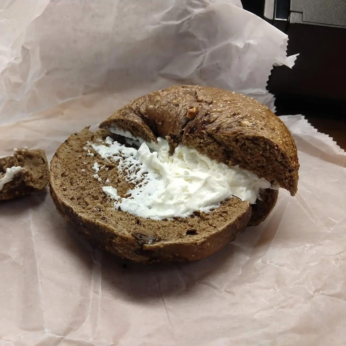 Bagel with Flavored Cream Cheese & Coffee