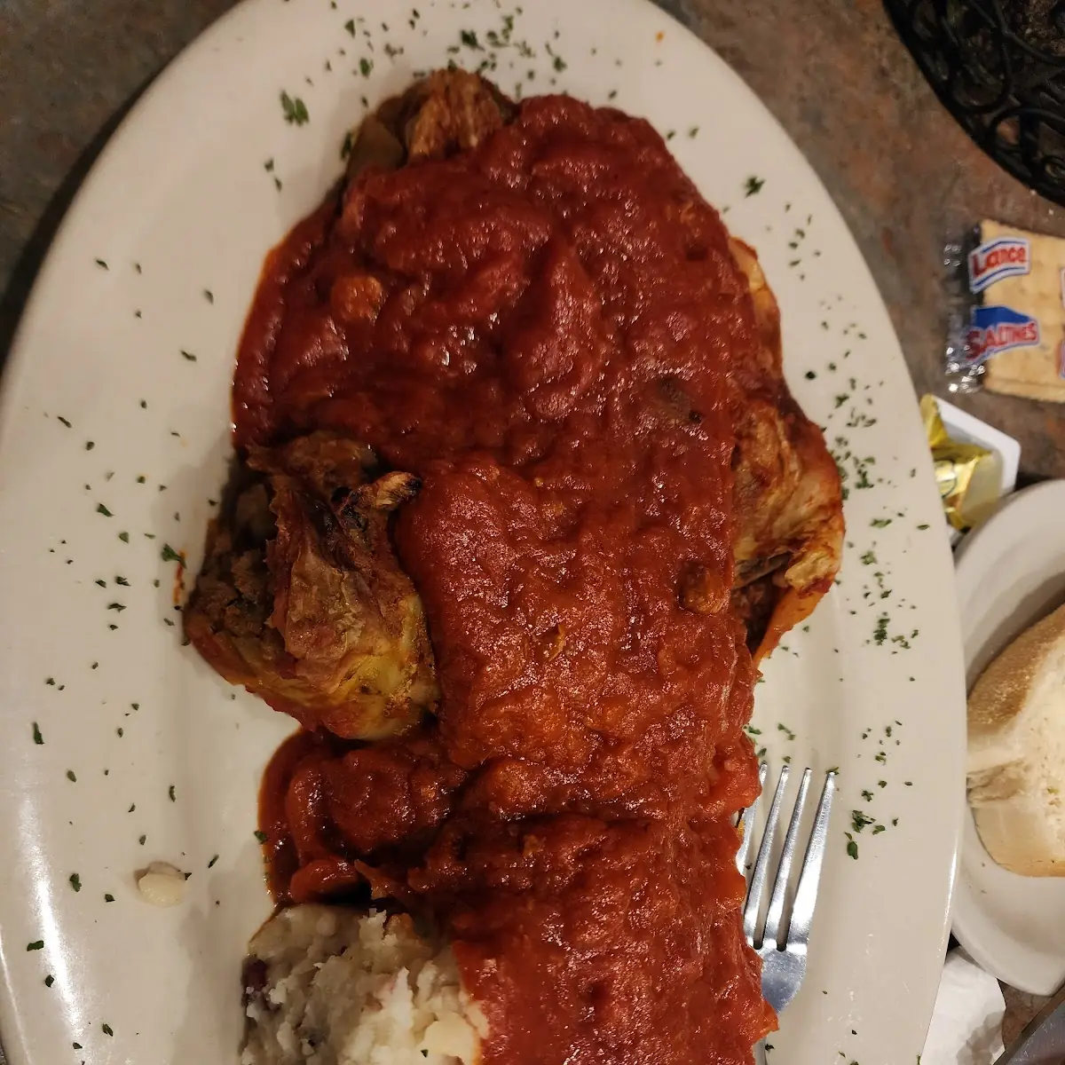Stuffed Peppers and Mashed Potatoes