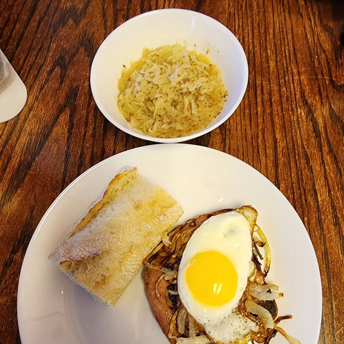 With Fried Egg or Grilled Onions Bread