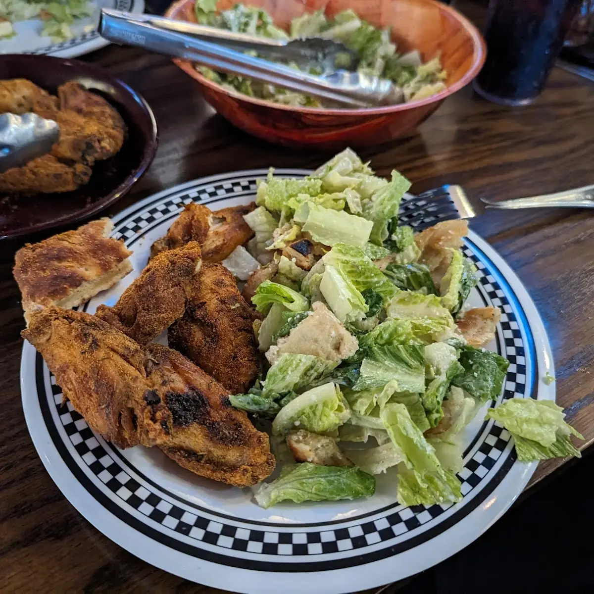 Dry Rub Wings with Ceaser Salad