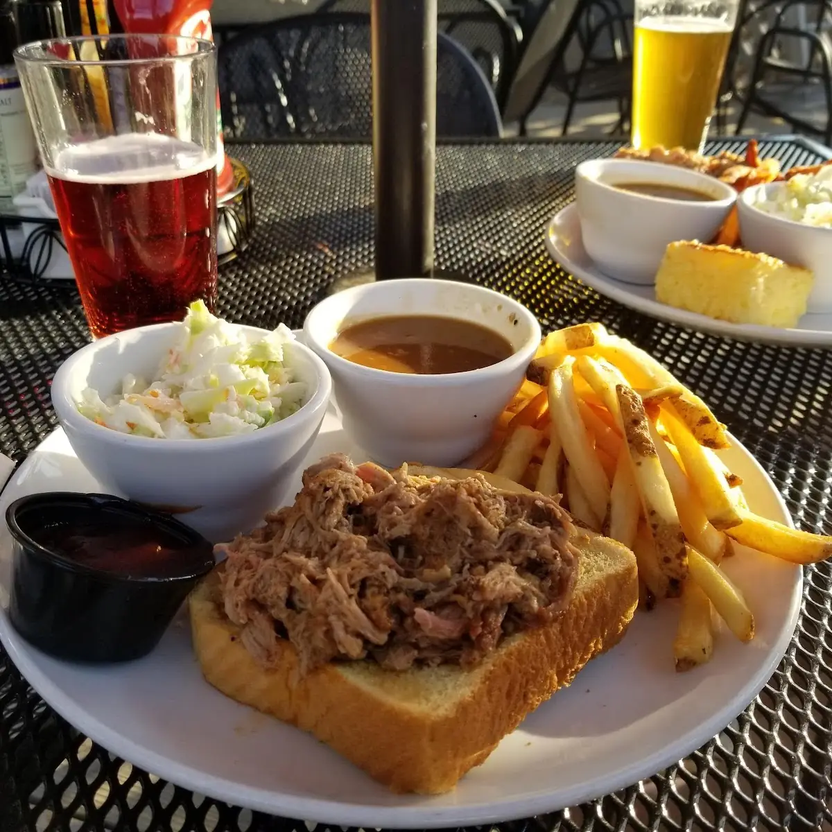 Pulled Pork Barbecue Platter