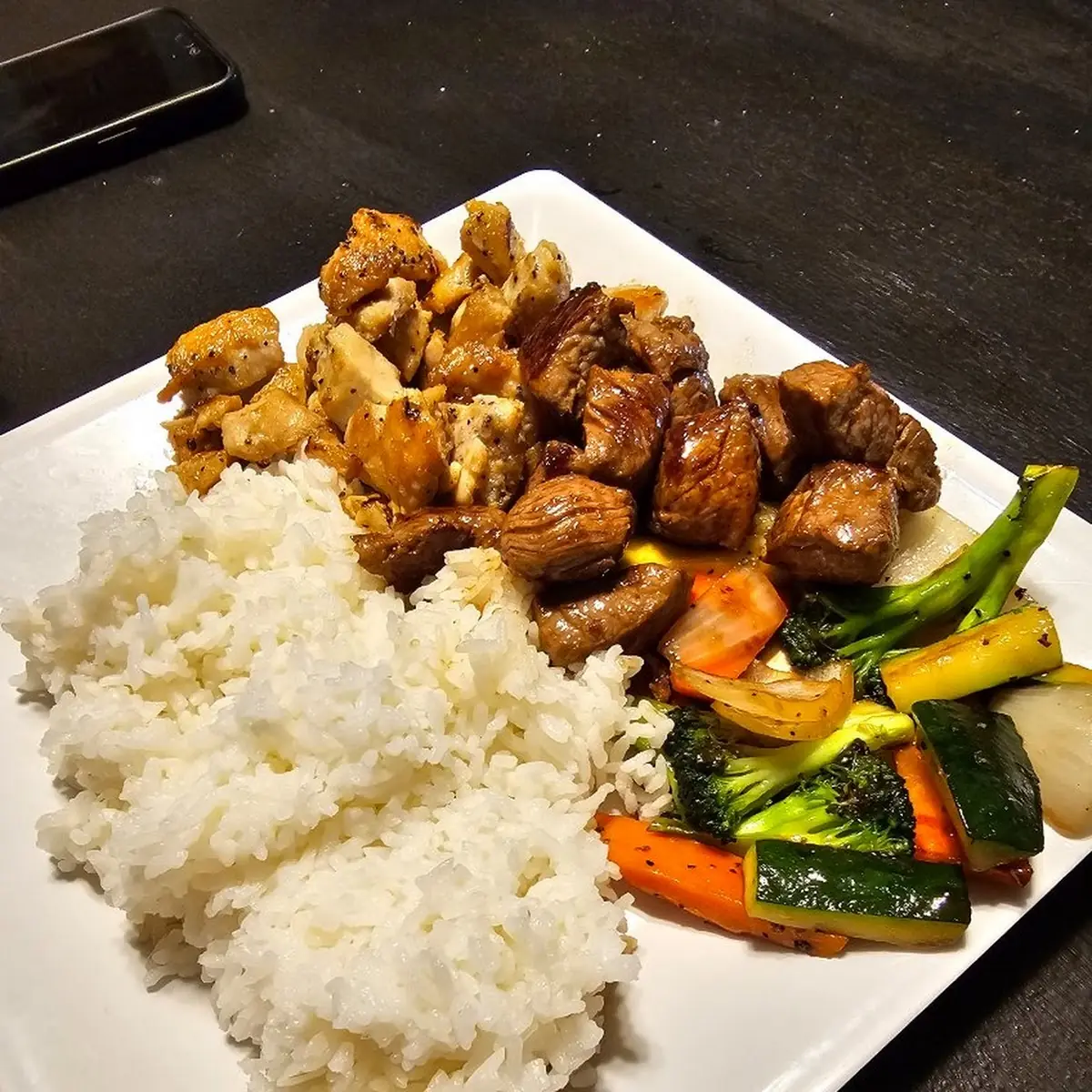 Steamed Rice and Veggies