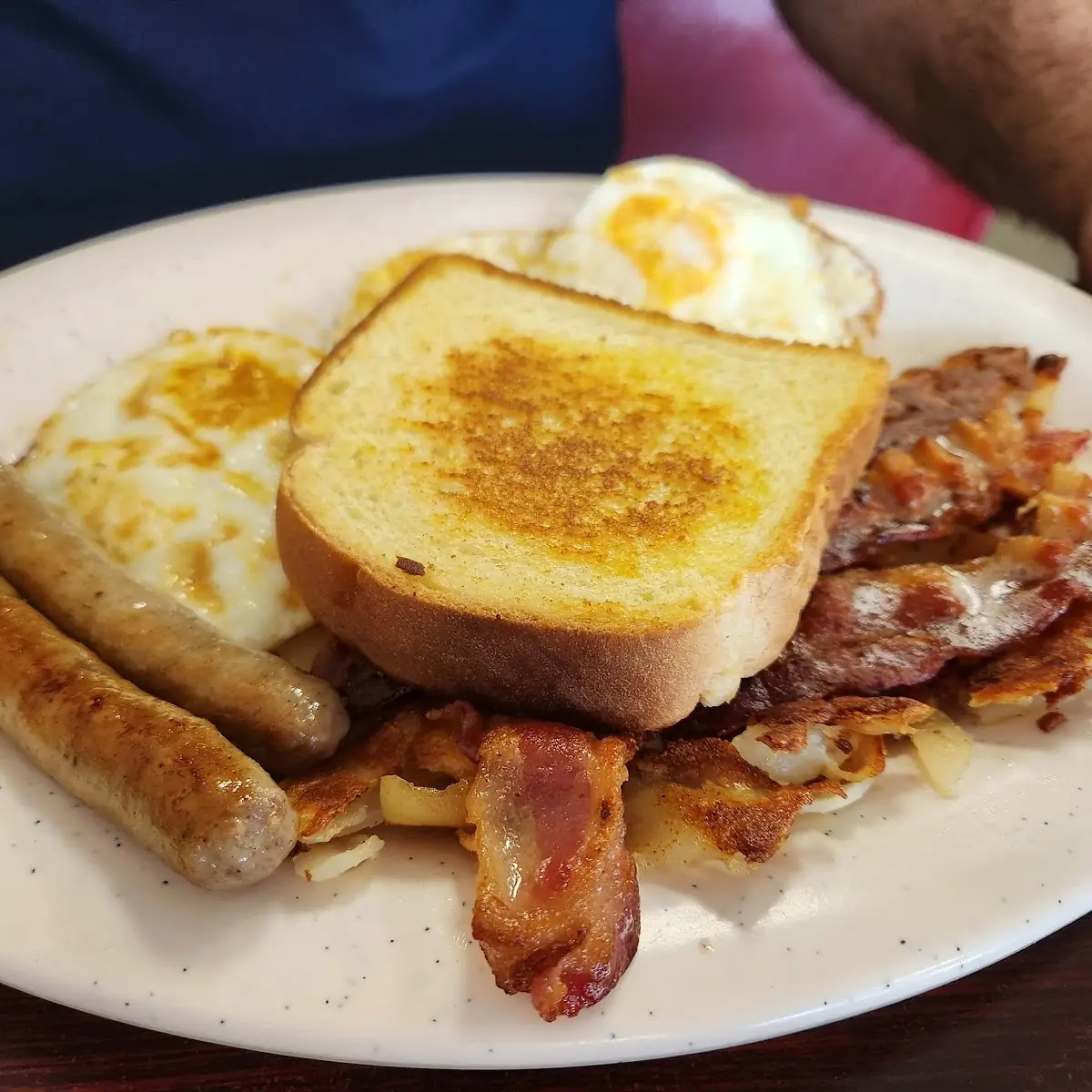 Pancakes with Eggs and Bacon