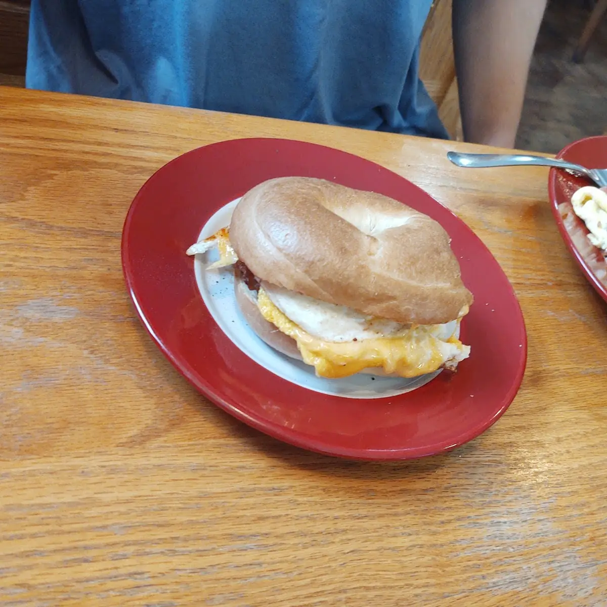 Egg and Cheese with Bacon on Bagel