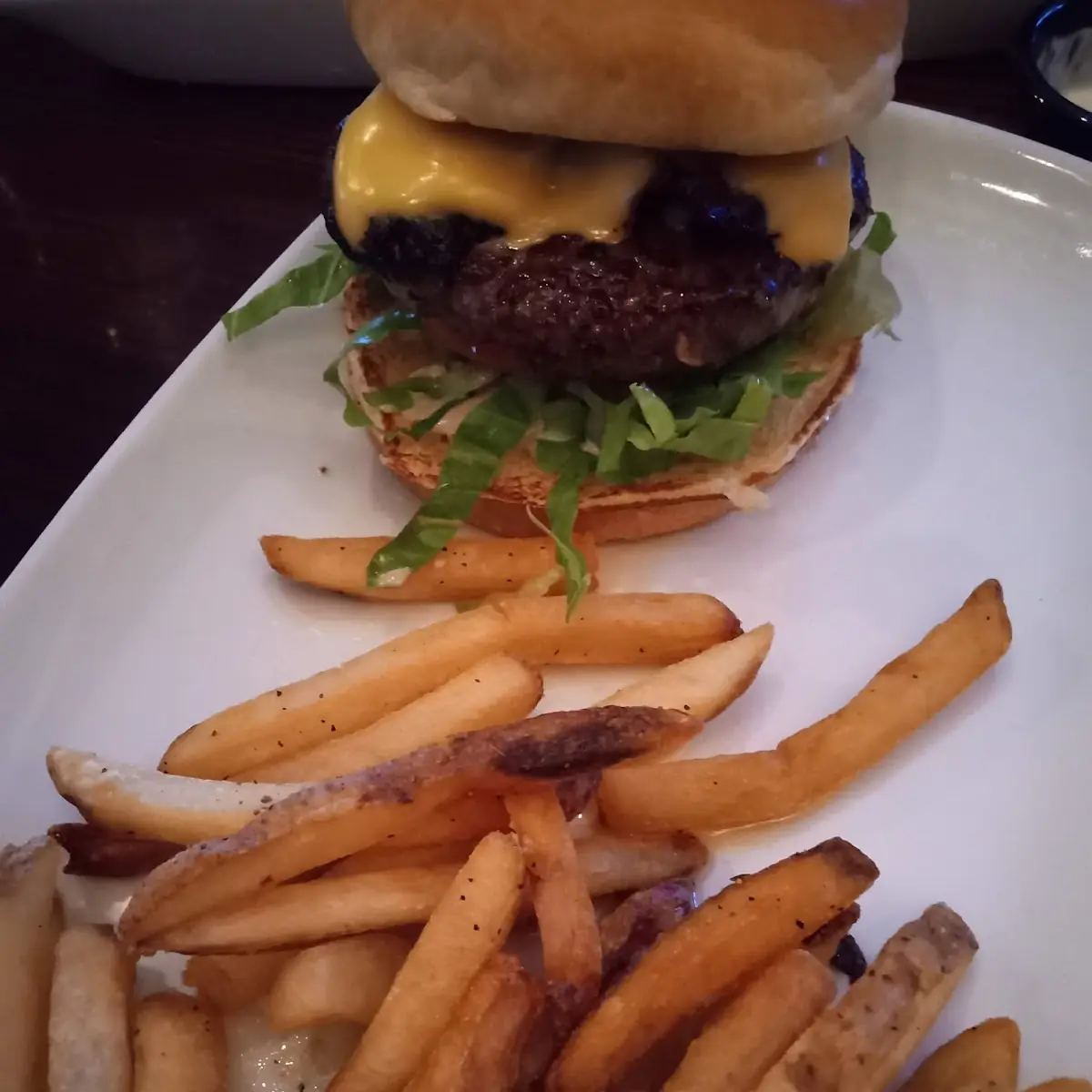 Cheese Burger and Fries
