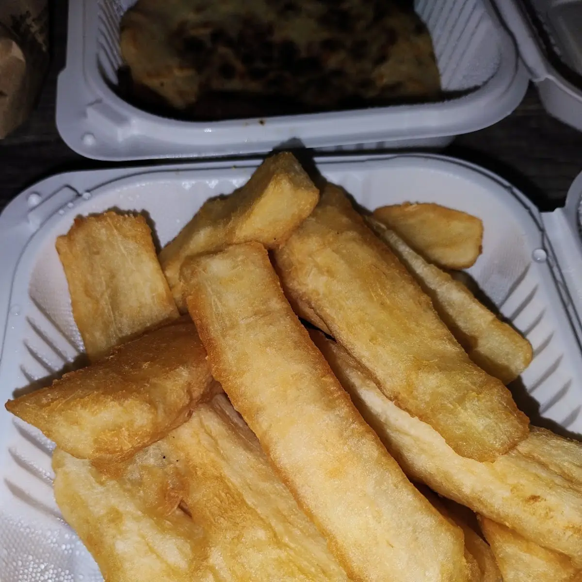 Yuca Con Chicharron - Fried Cassava with Fried Pork