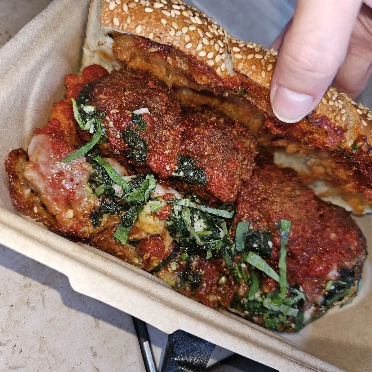 Meatball Parmigiana Sub