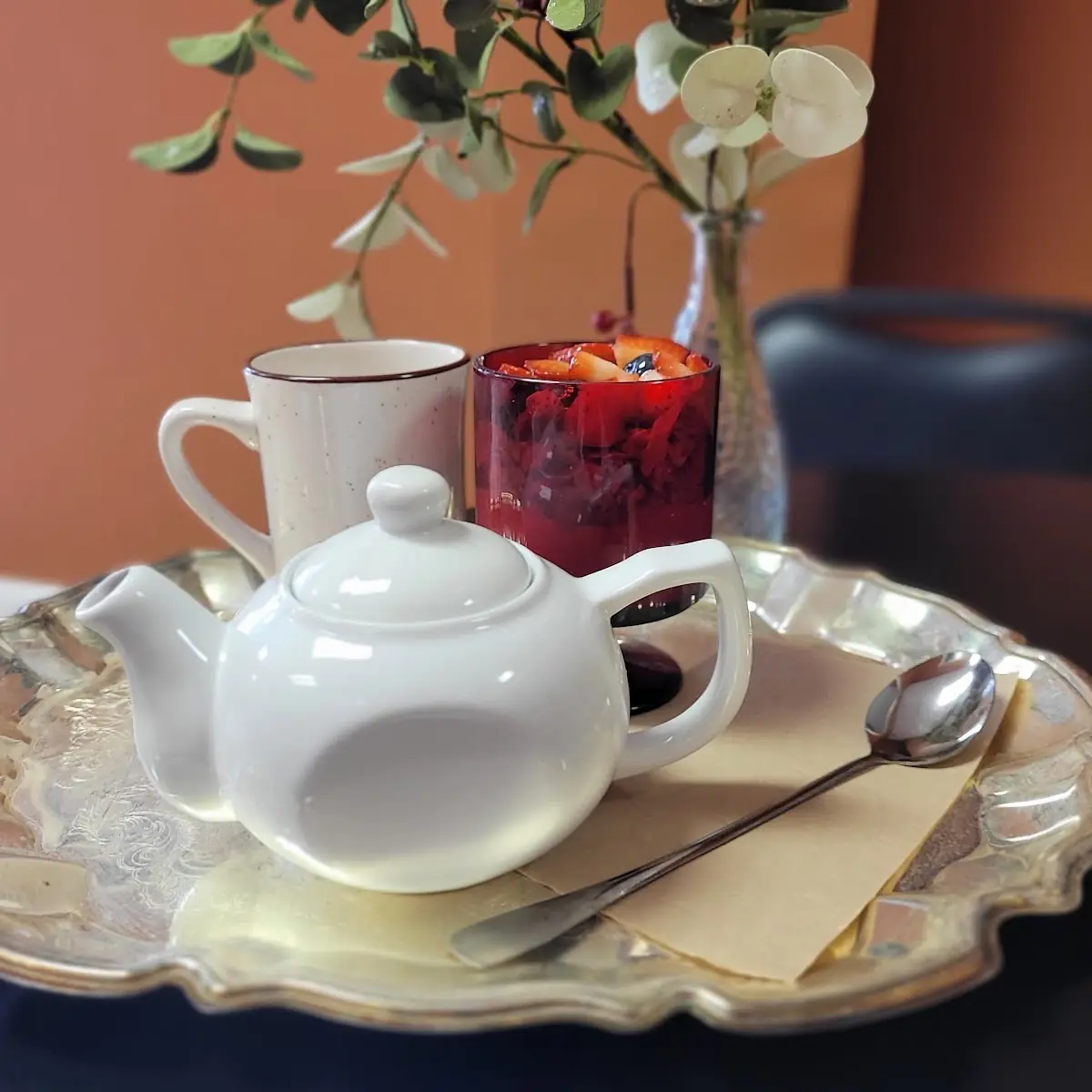 Hot Tea & Yogert Parfait